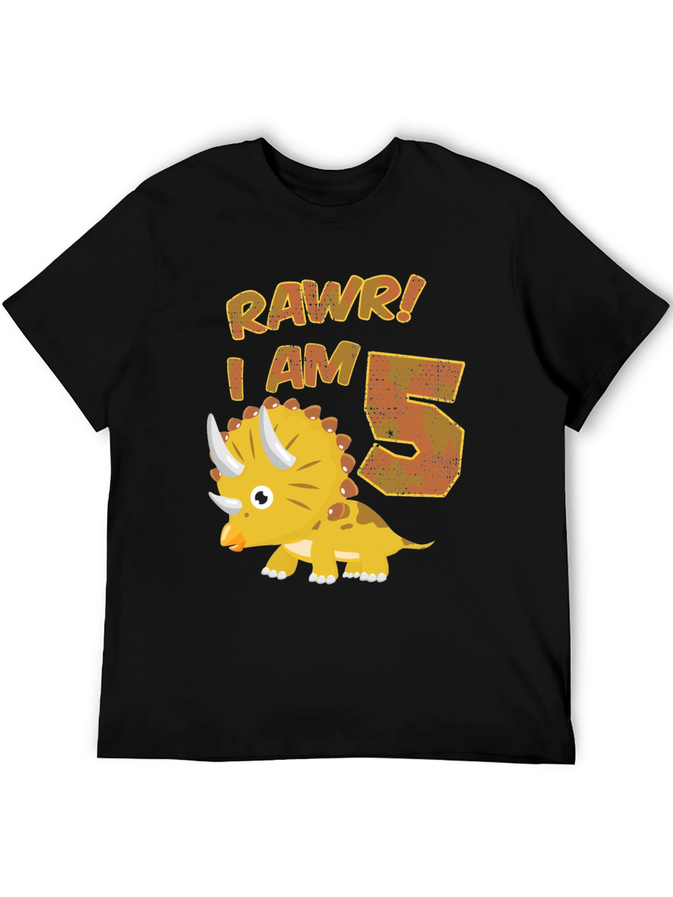Roar! I Am 5 Dinosaur Birthday T-Shirt