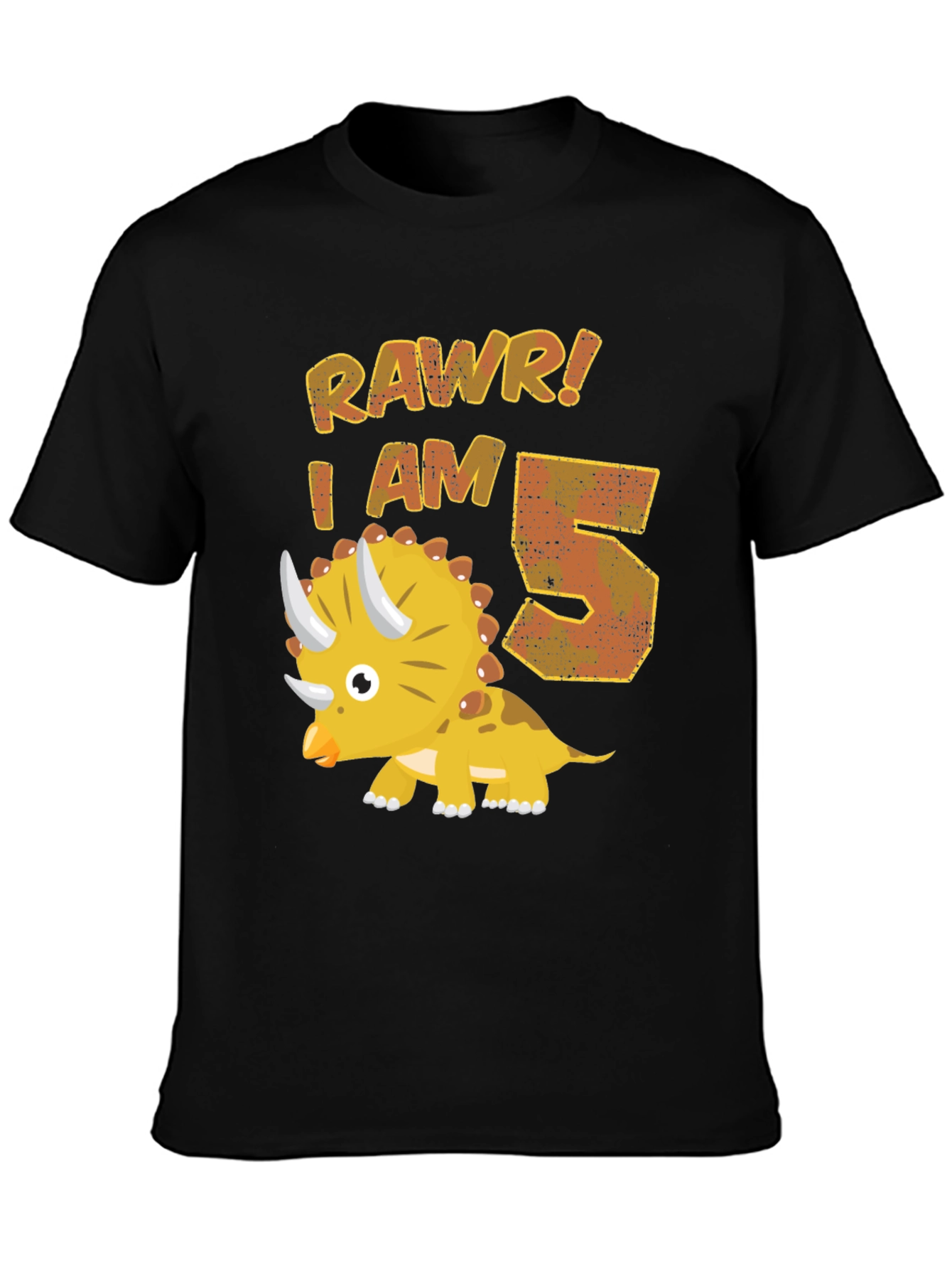 Roar! I Am 5 Dinosaur Birthday T-Shirt