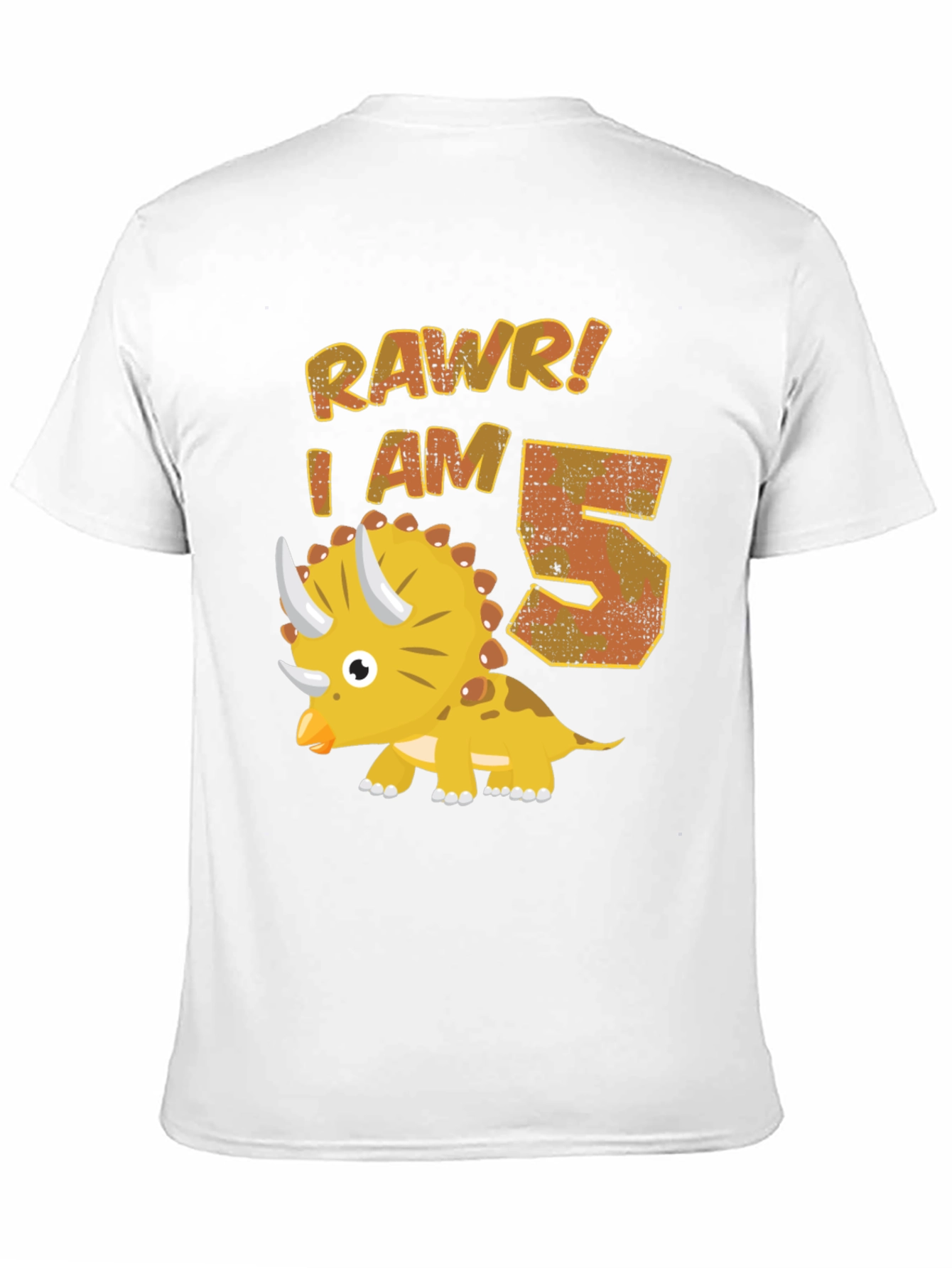 Roar! I Am 5 Dinosaur Birthday T-Shirt