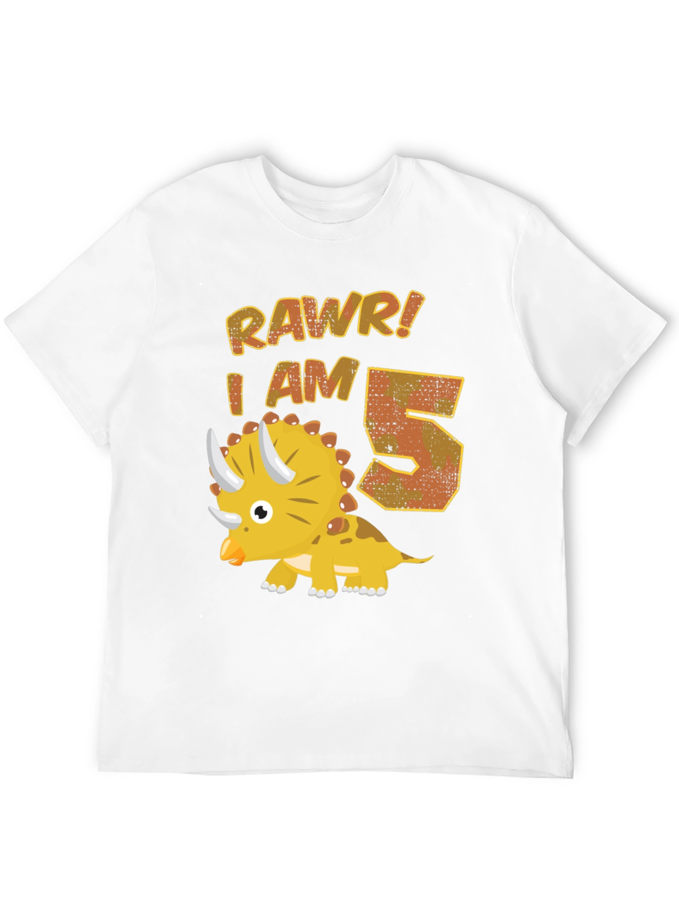 Roar! I Am 5 Dinosaur Birthday T-Shirt