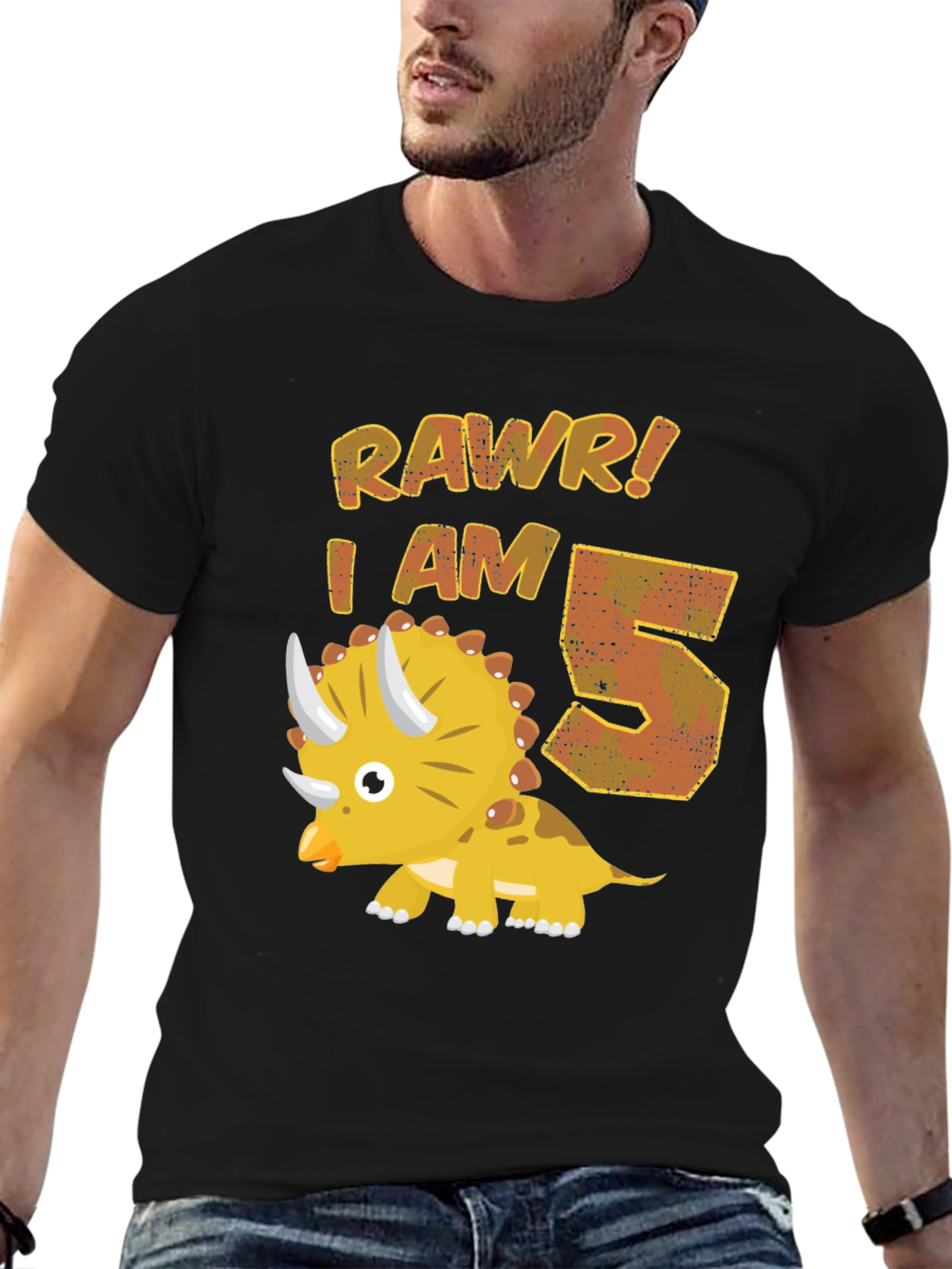 Roar! I Am 5 Dinosaur Birthday T-Shirt