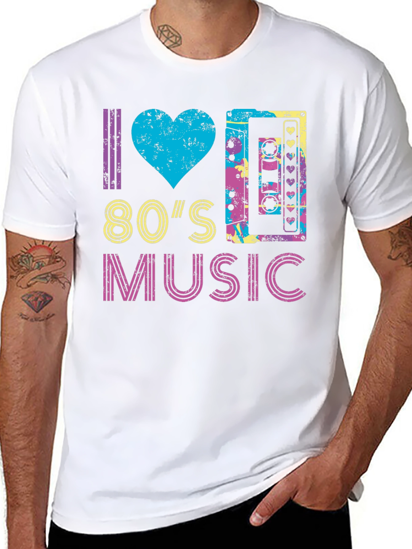 I Love 80s Music Graphic T-Shirt
