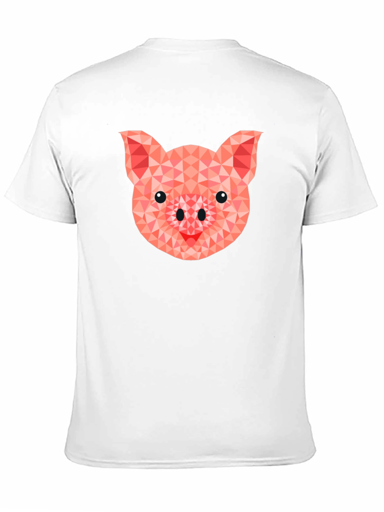 Geometric Pig Graphic Tee - Modern Animal Print Shirt