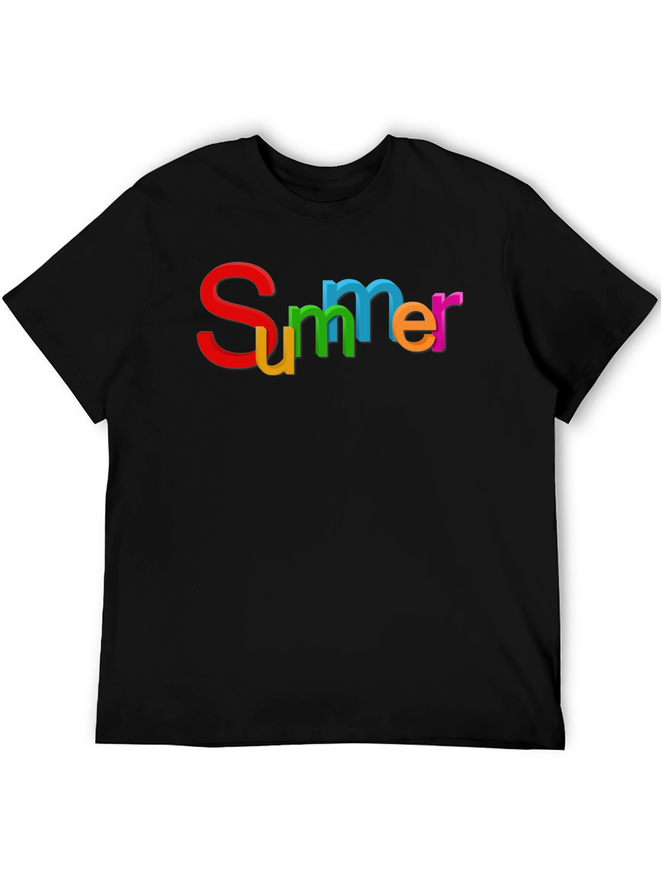 Summer Graphic Black T-Shirt
