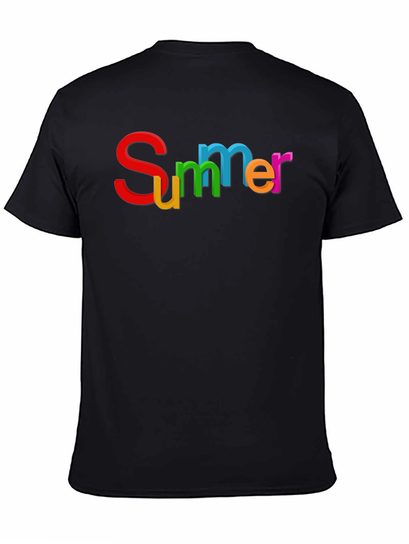 Summer Graphic Black T-Shirt