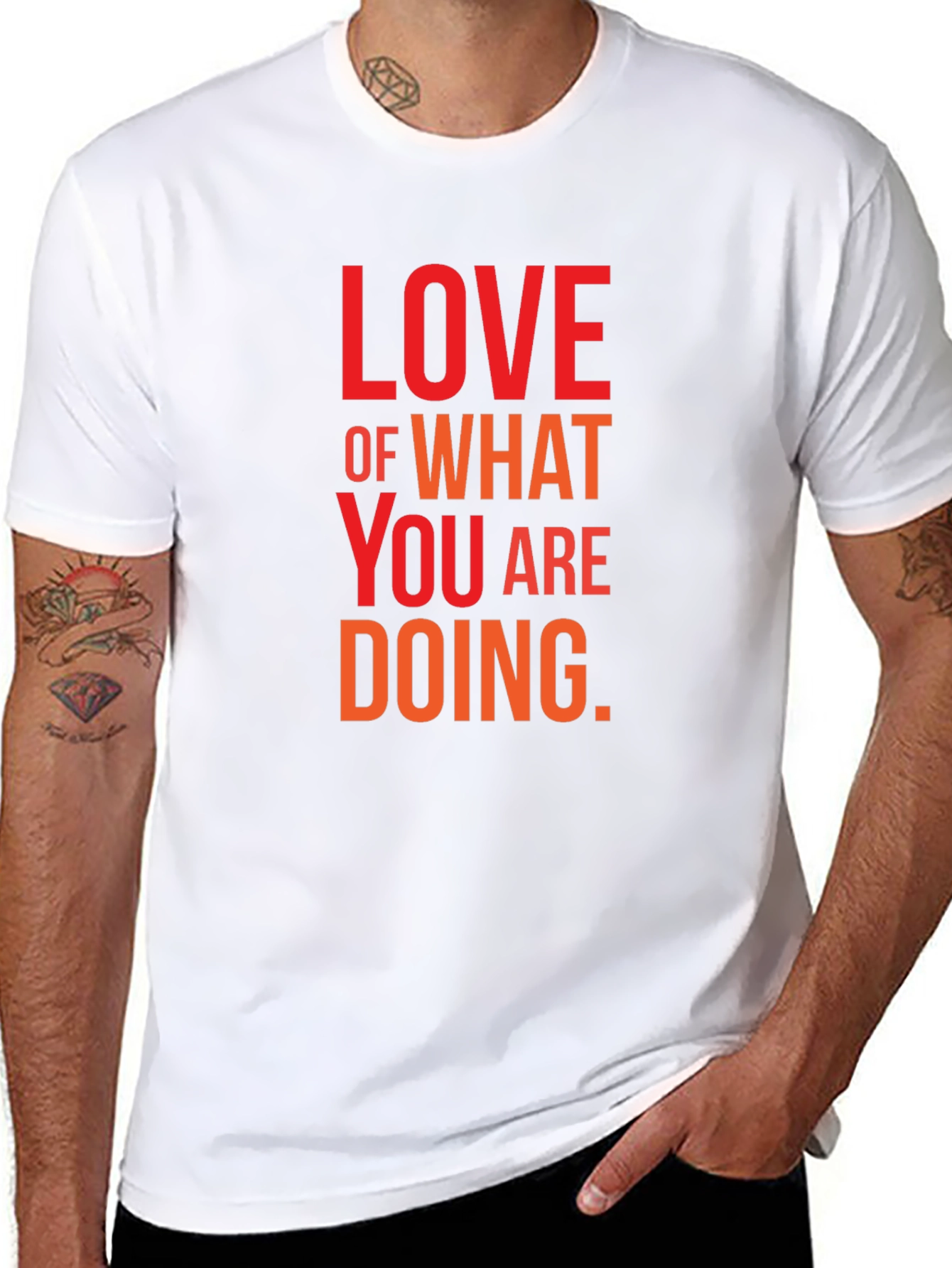Love What You Are Doing Black Graphic Tee