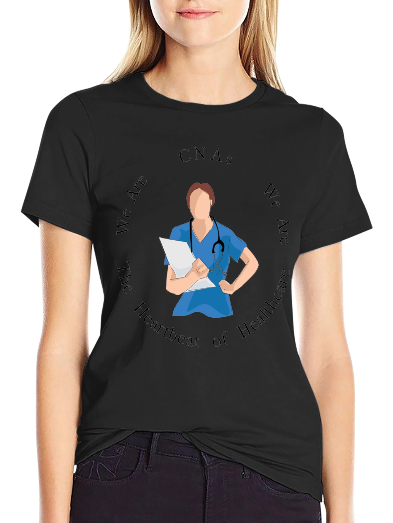 CNAs Heartbeat of Healthcare Graphic T-Shirt