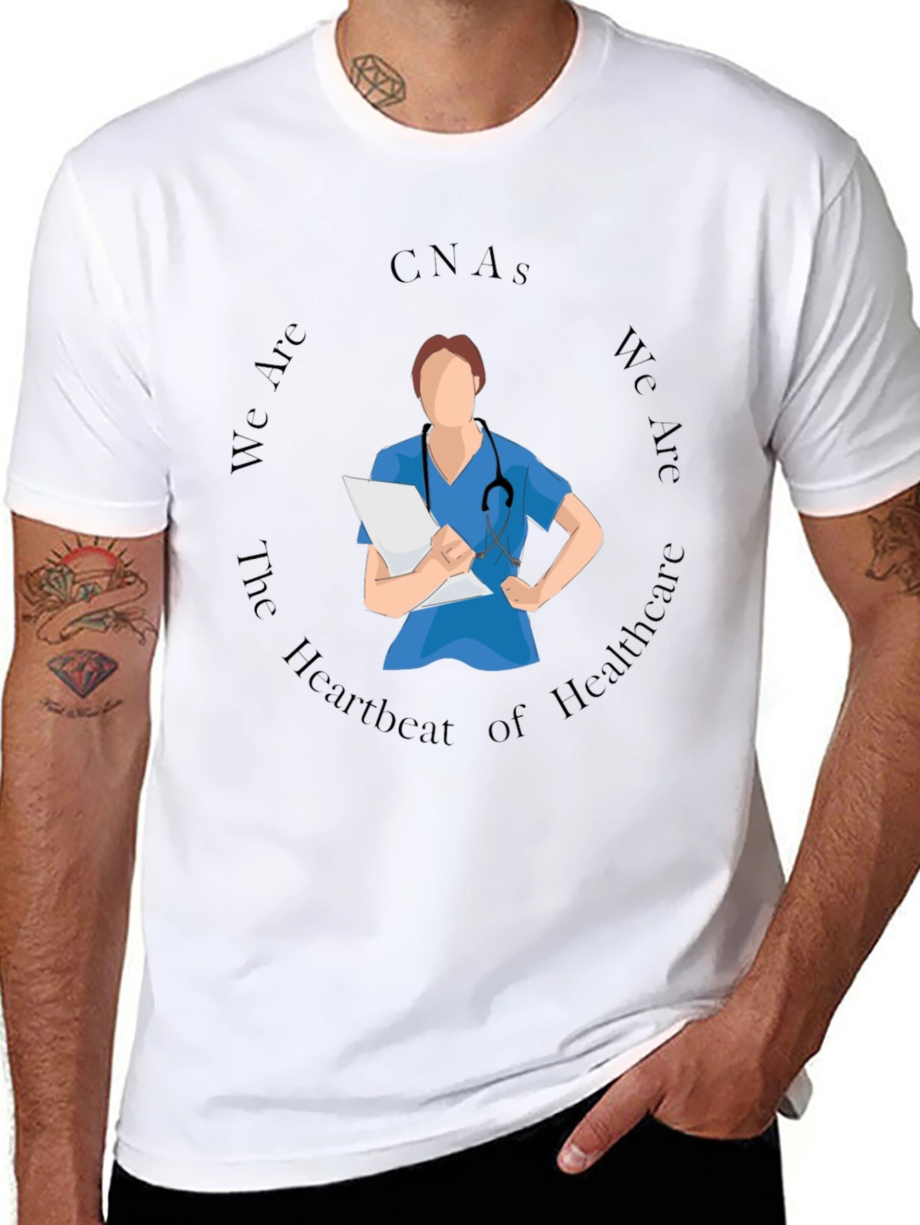 CNAs Heartbeat of Healthcare Graphic T-Shirt