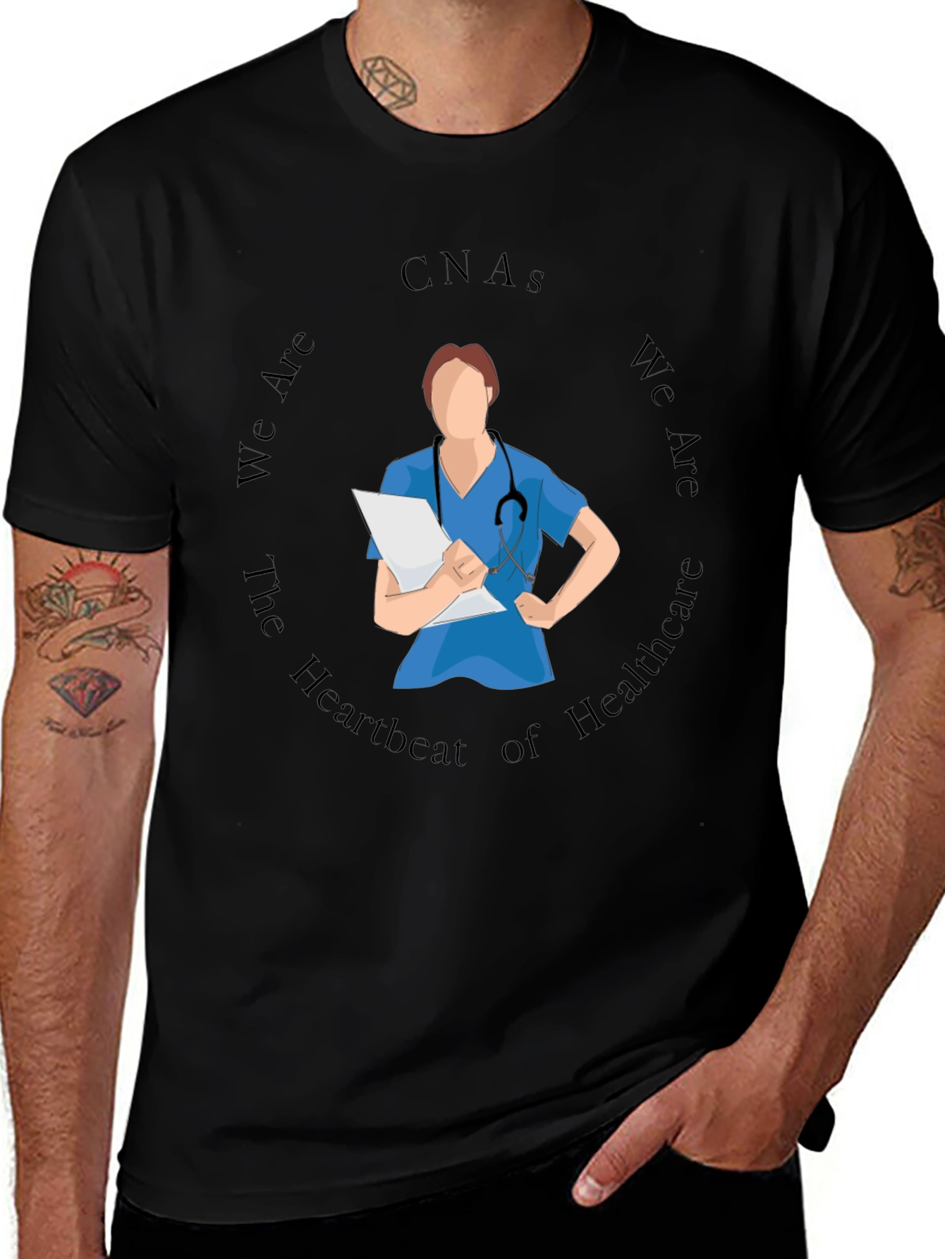 CNAs Heartbeat of Healthcare Graphic T-Shirt