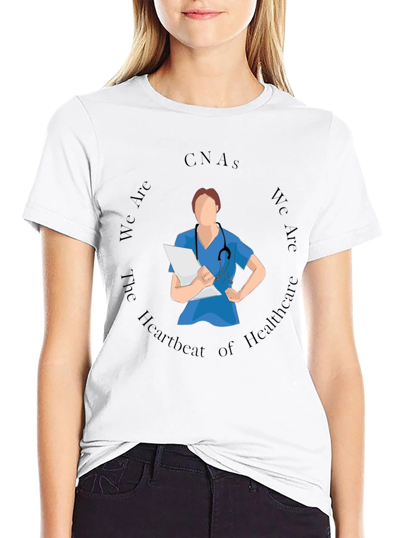 CNAs Heartbeat of Healthcare Graphic T-Shirt