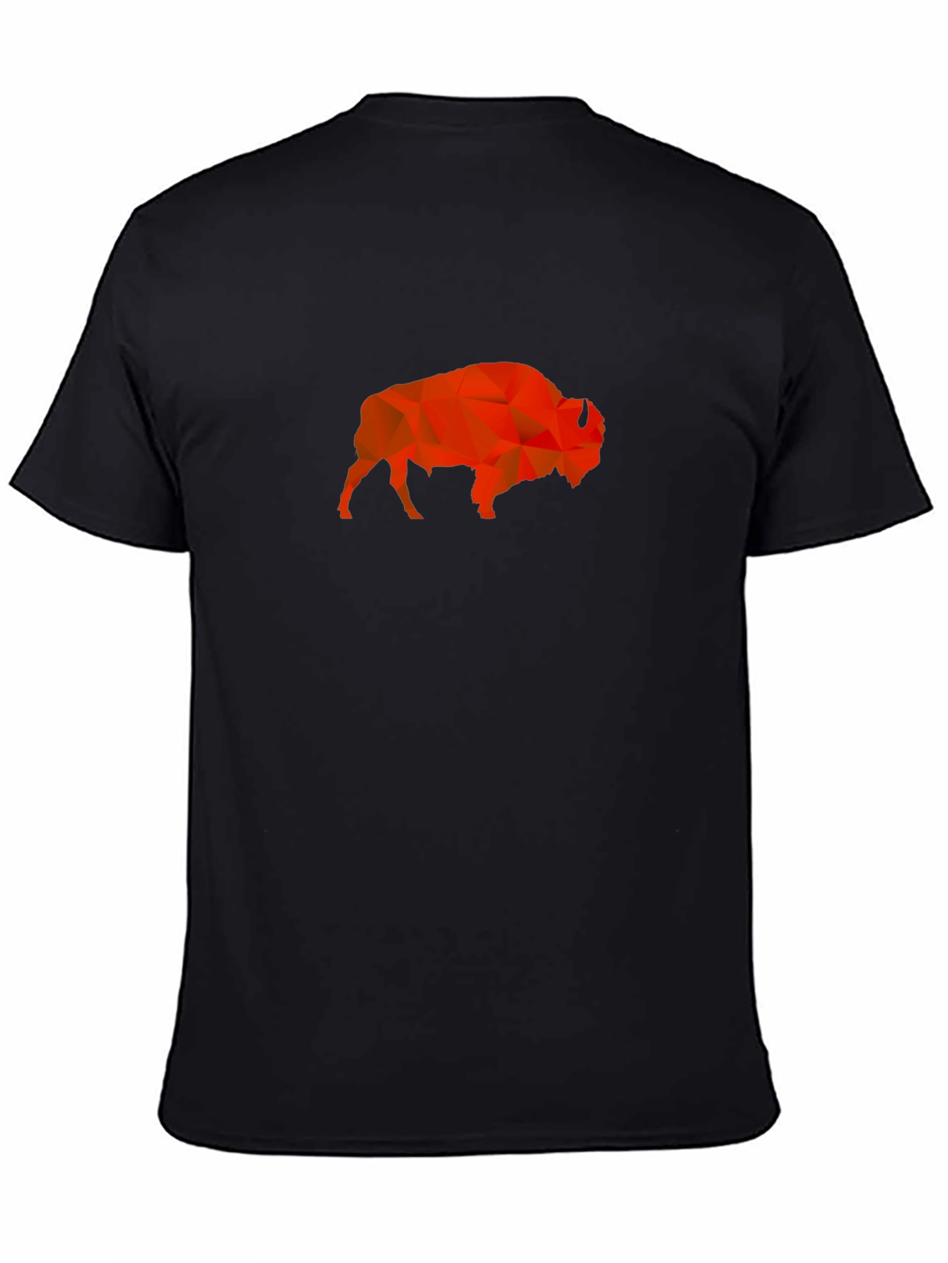 Geometric Buffalo Graphic Tee - Black