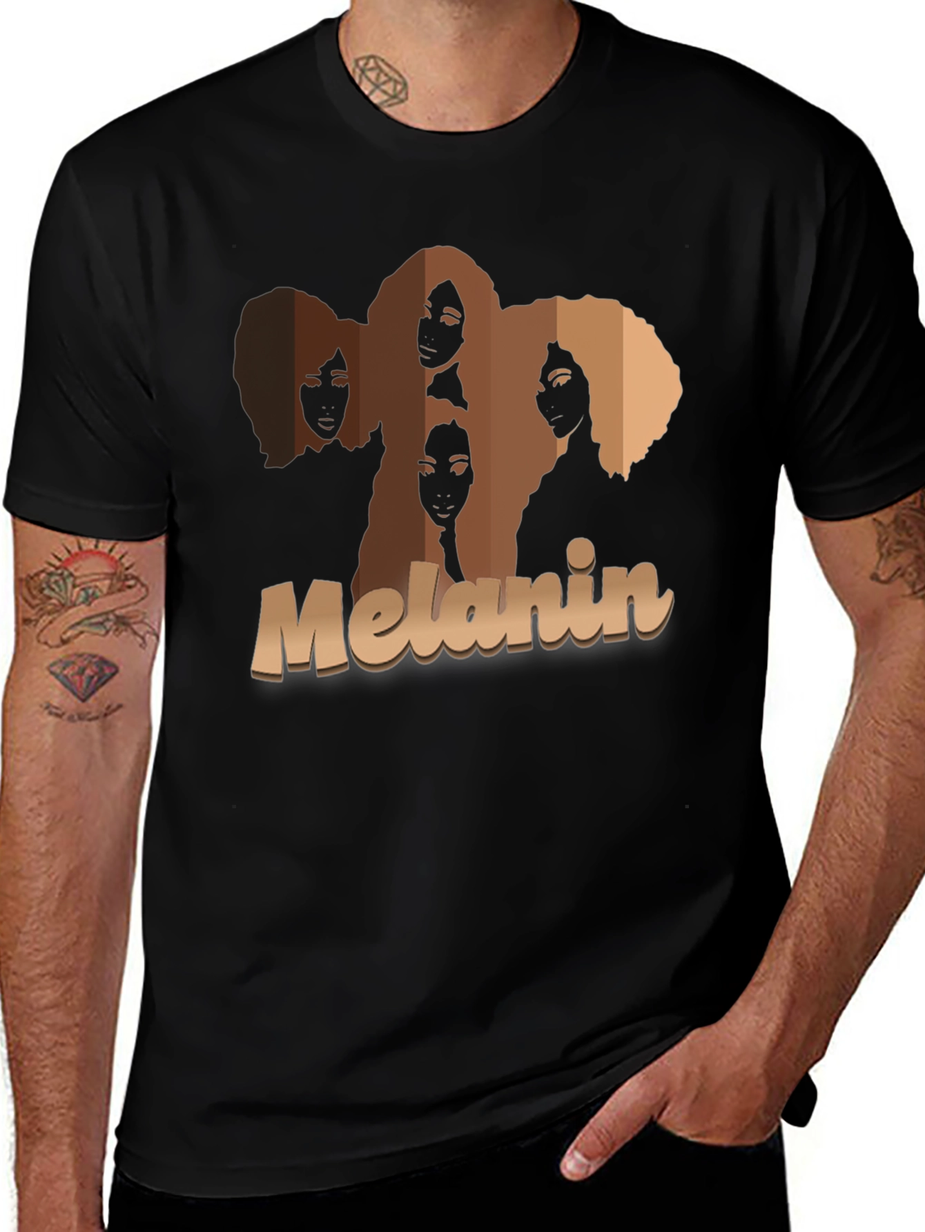 Melanin Womens Graphic T-Shirt - Black Pride Tee