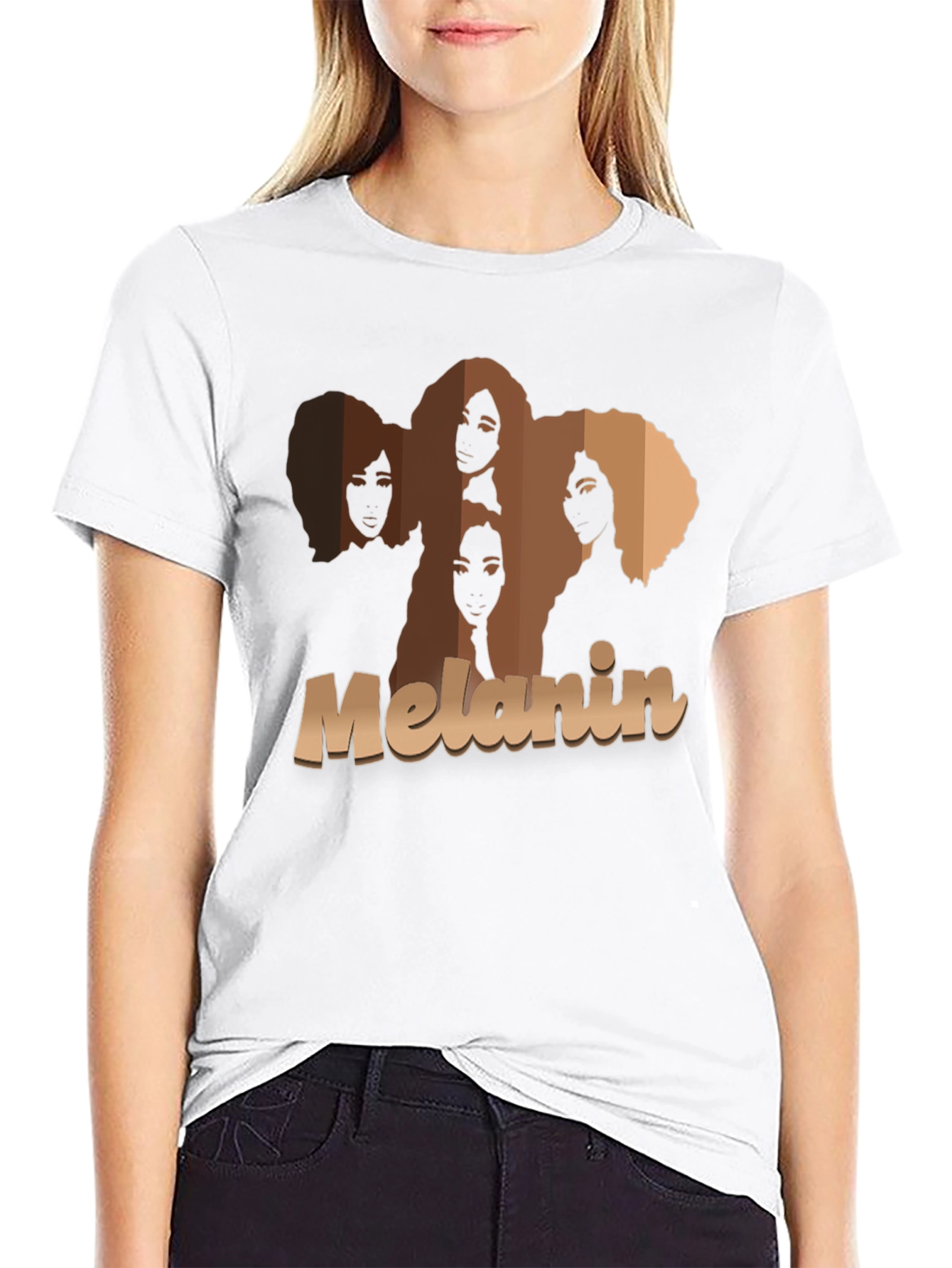 Melanin Womens Graphic T-Shirt - Black Pride Tee