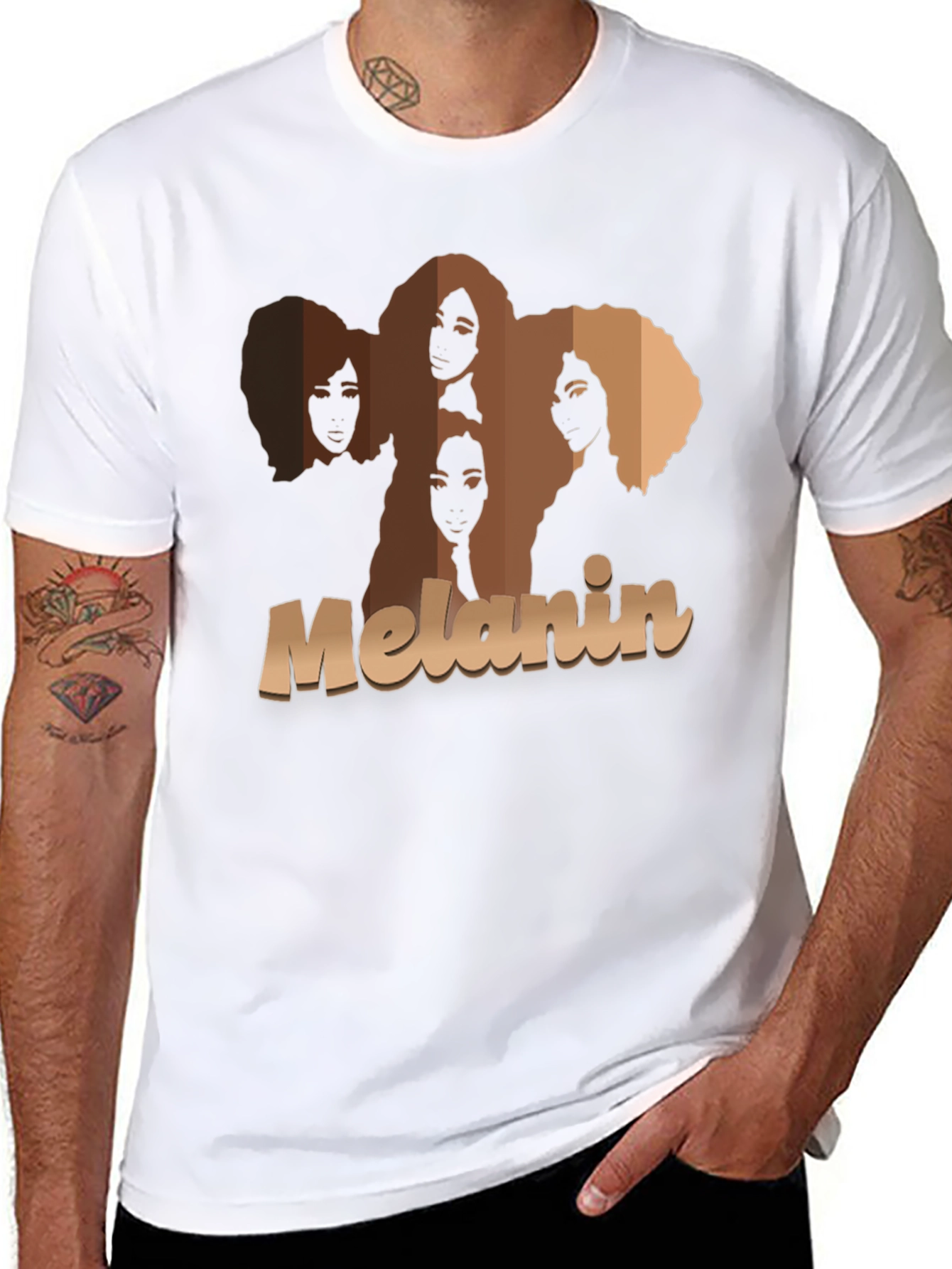 Melanin Womens Graphic T-Shirt - Black Pride Tee