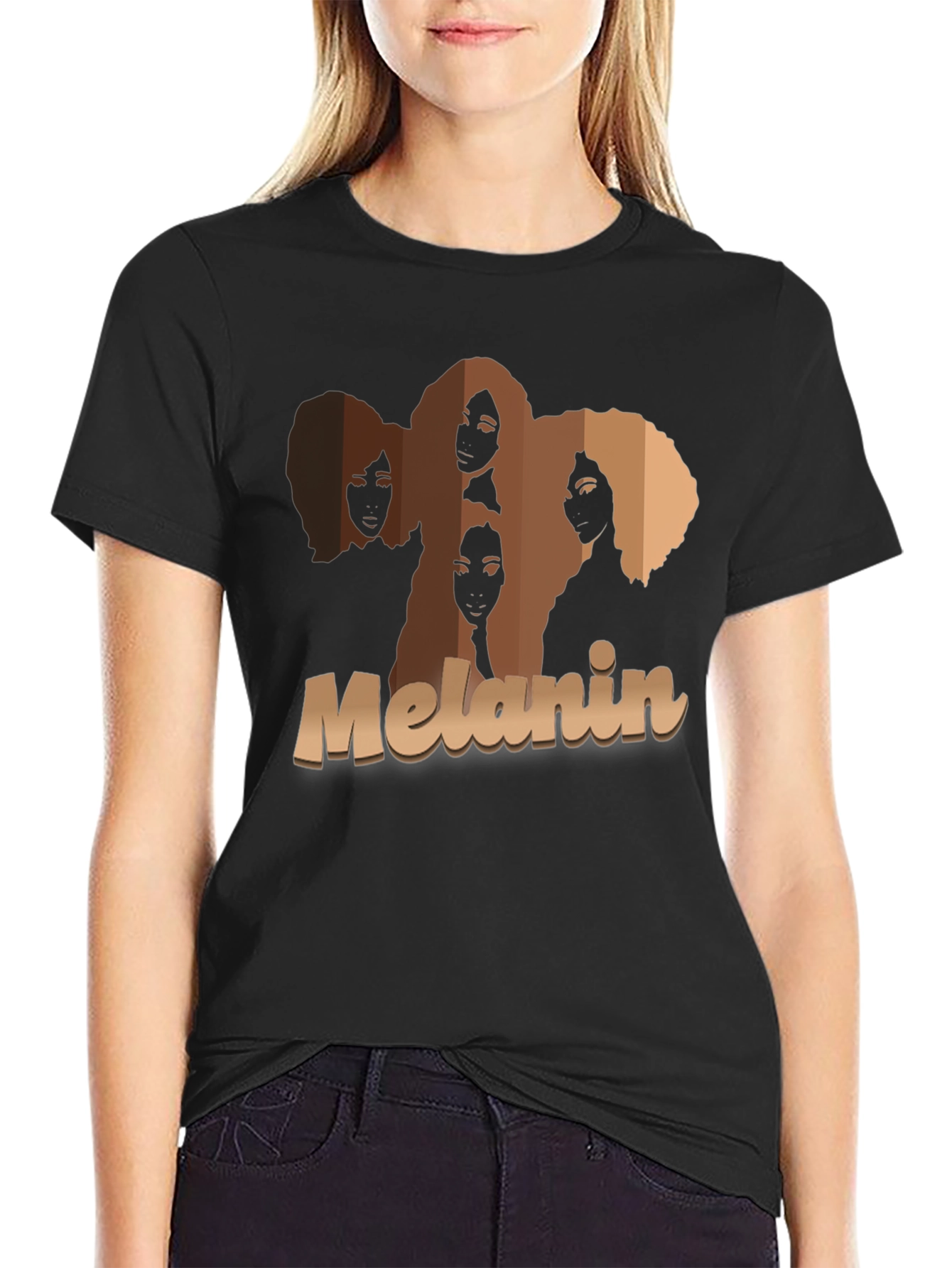Melanin Womens Graphic T-Shirt - Black Pride Tee