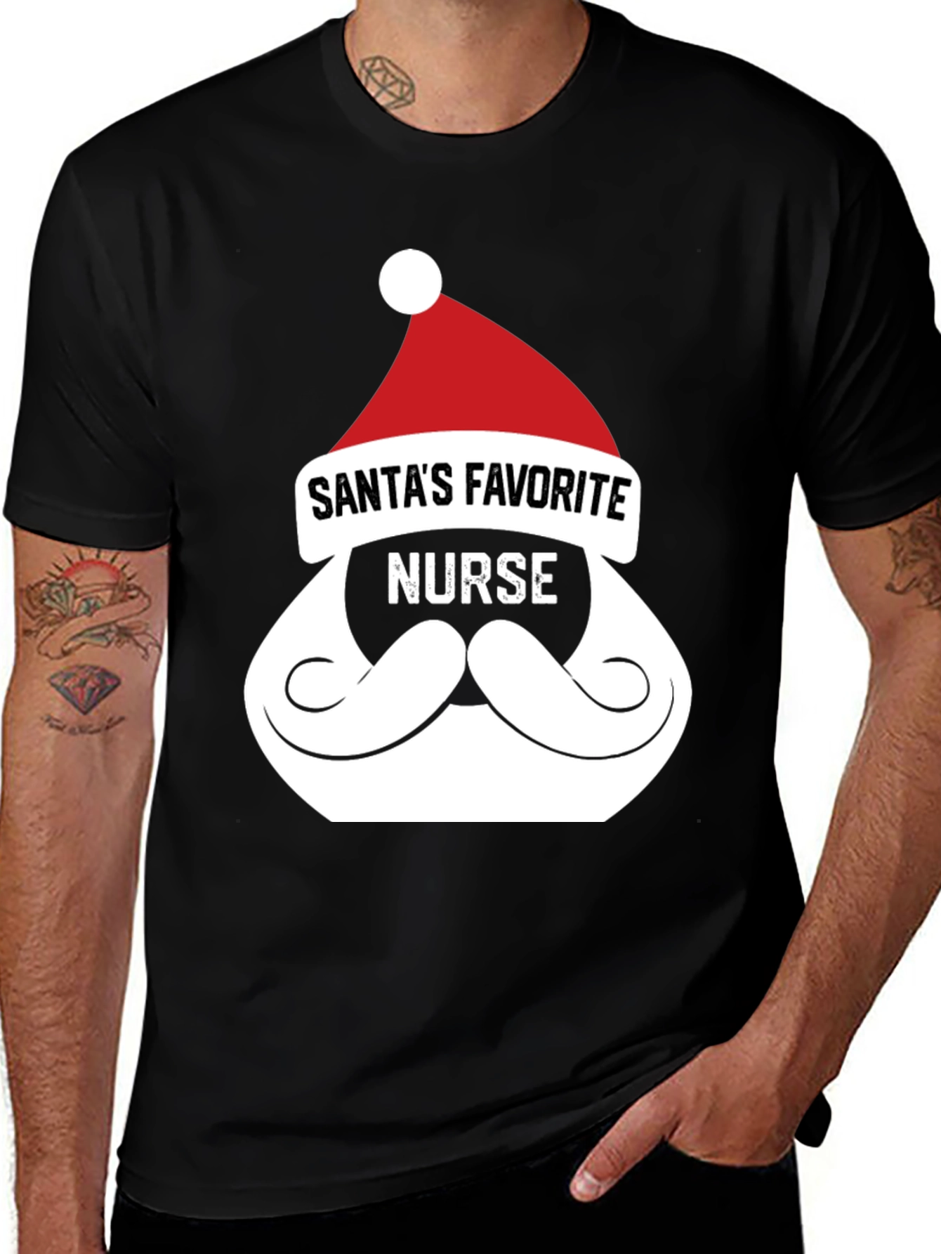 Santas Favorite Nurse T-Shirt - Christmas Tee