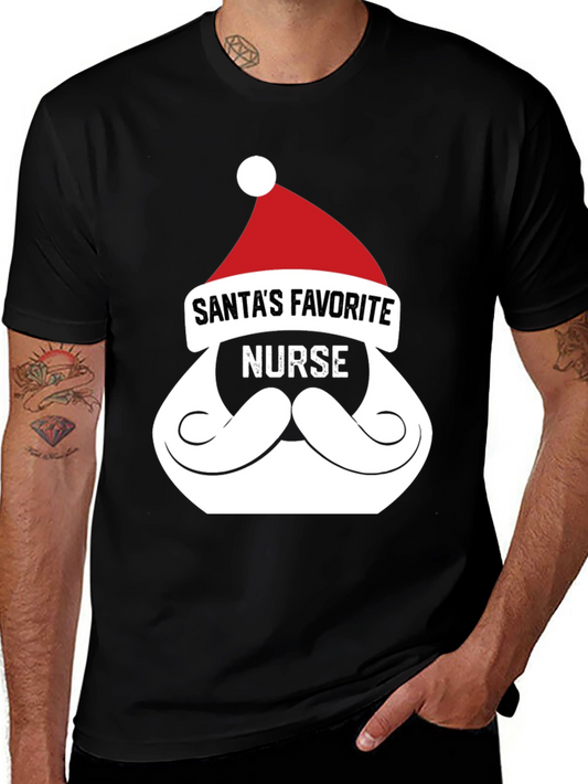 Santas Favorite Nurse T-Shirt - Christmas Tee