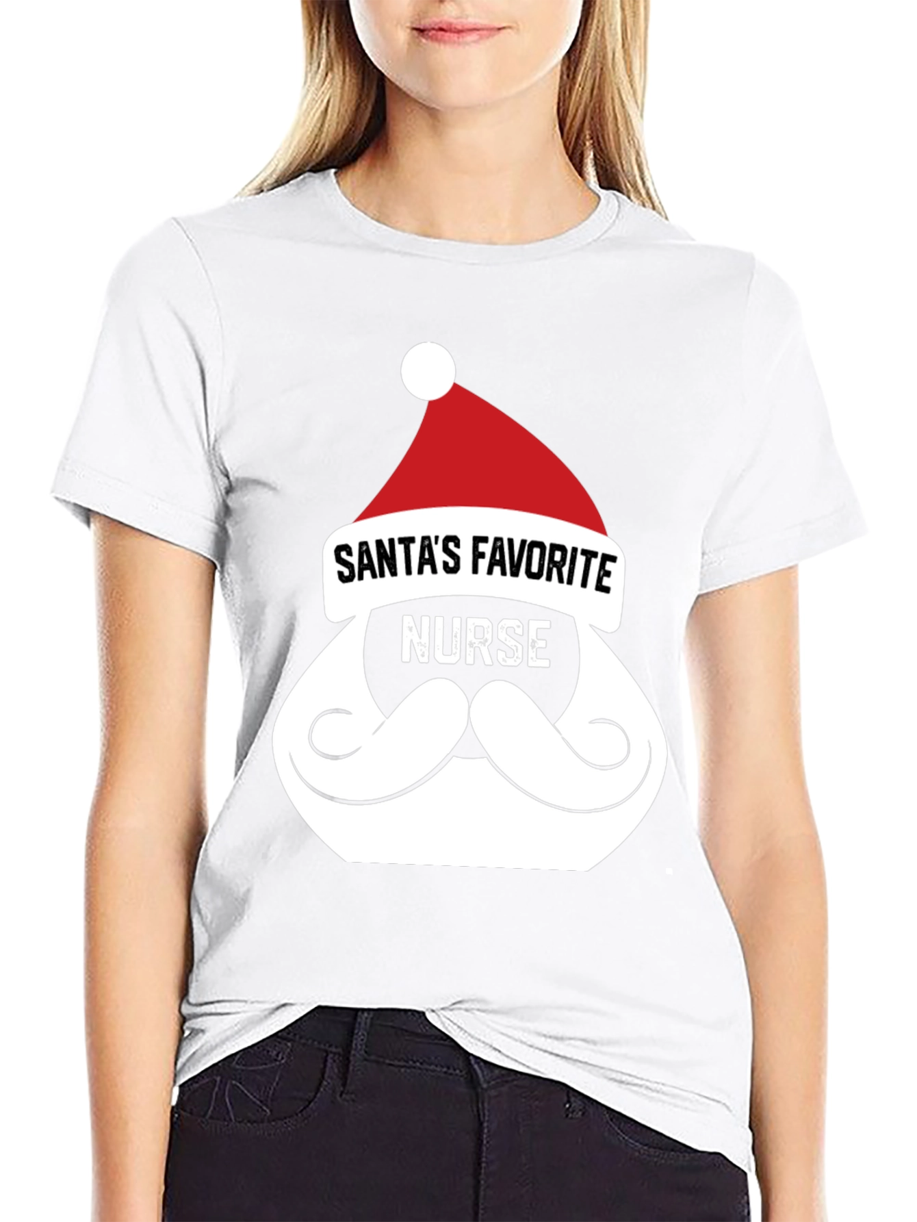 Santas Favorite Nurse T-Shirt - Christmas Tee
