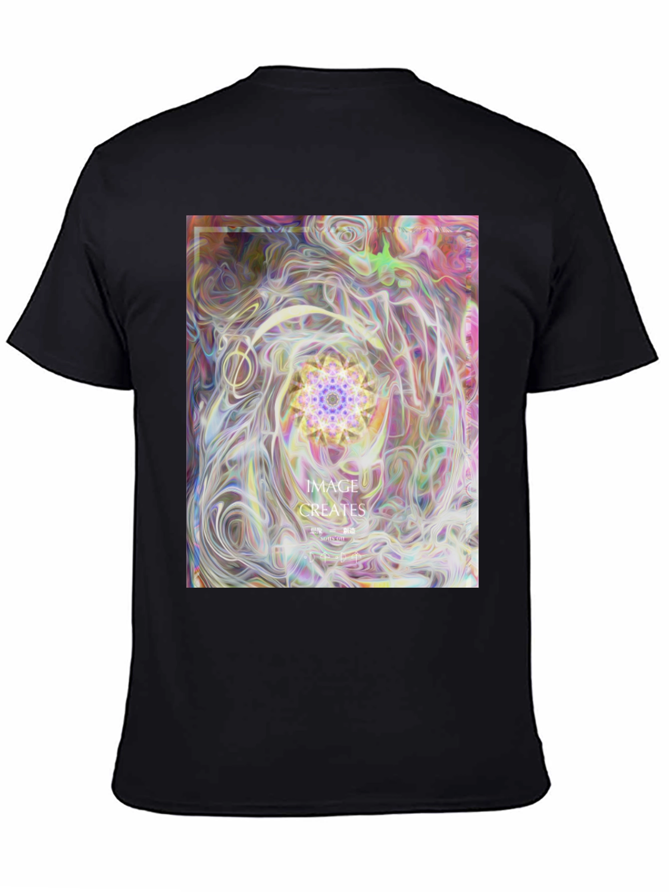 Abstract Art Graphic Tee - Black