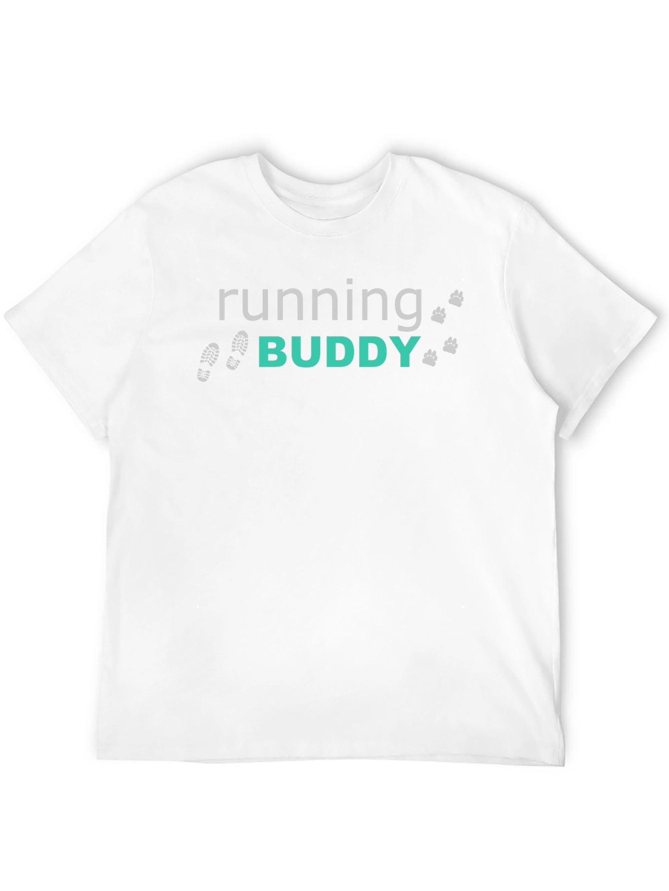 Running Buddy Graphic Tee - Black Cotton Blend