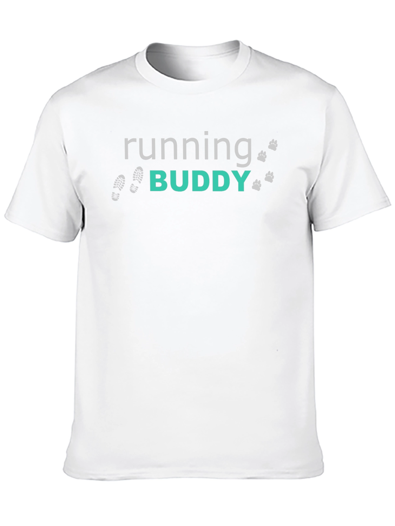 Running Buddy Graphic Tee - Black Cotton Blend