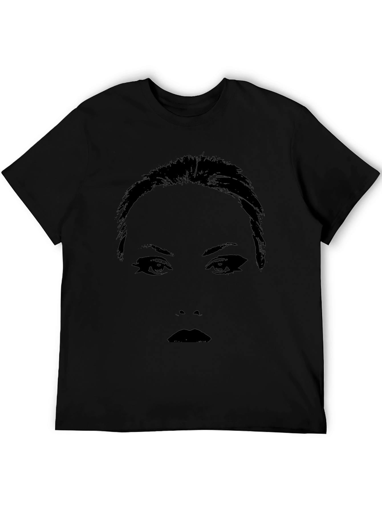 Silhouette Face Graphic Black T-Shirt