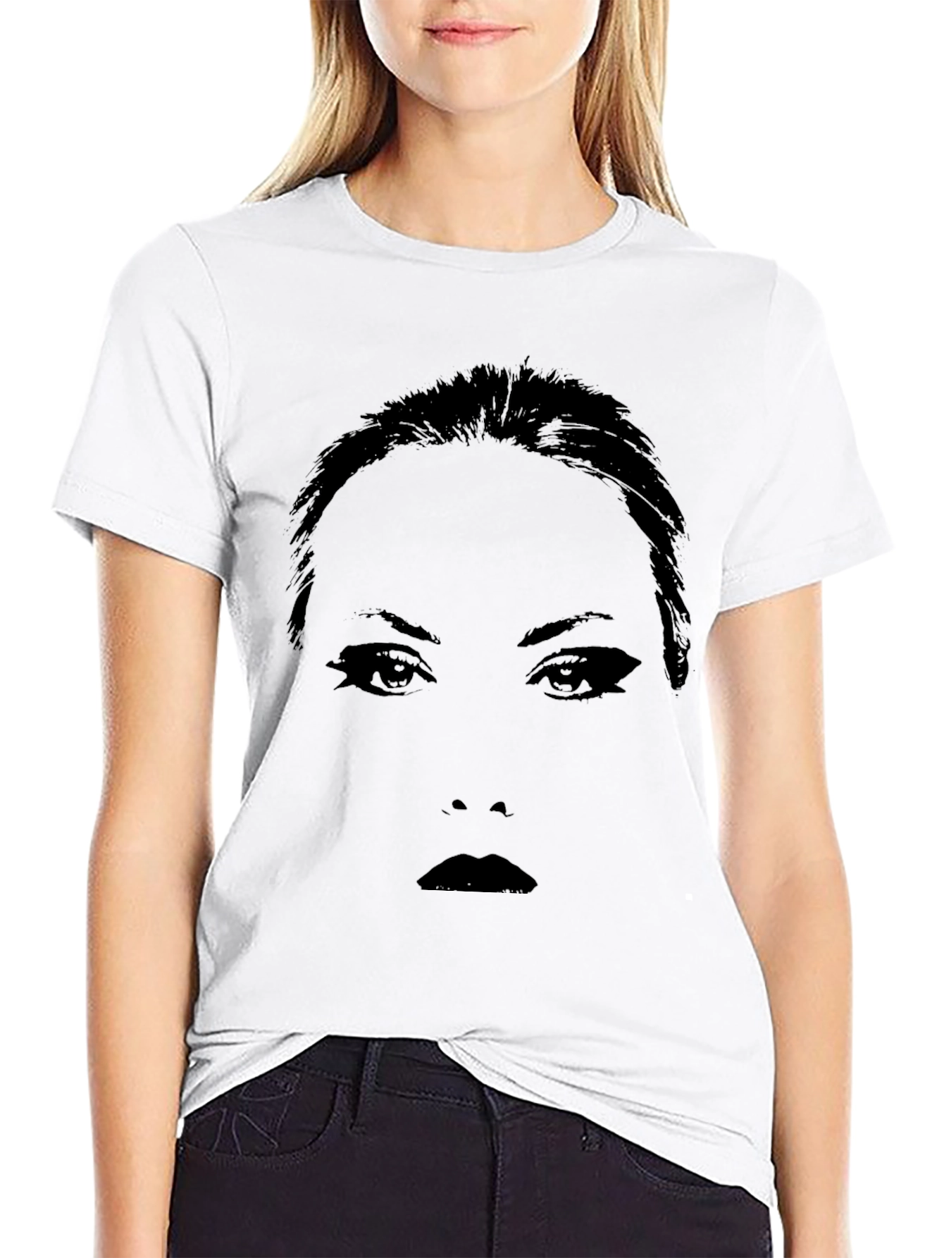 Silhouette Face Graphic Black T-Shirt