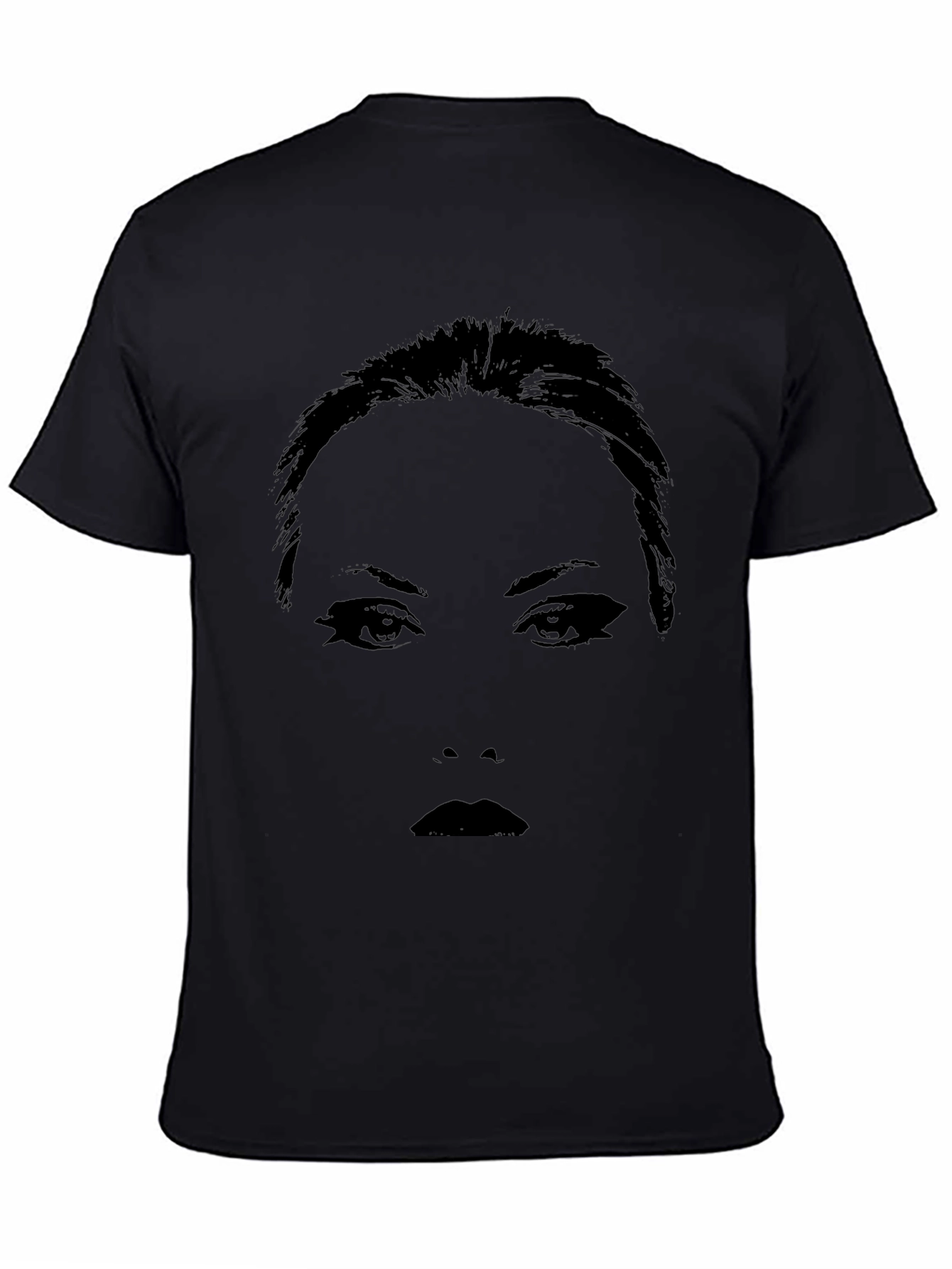 Silhouette Face Graphic Black T-Shirt