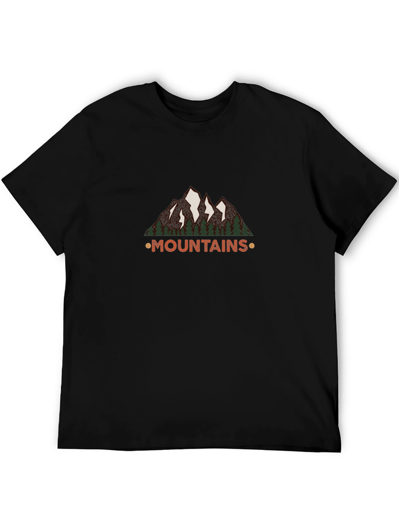 Mountains Graphic Tee - Black Short Sleeve Shirt
