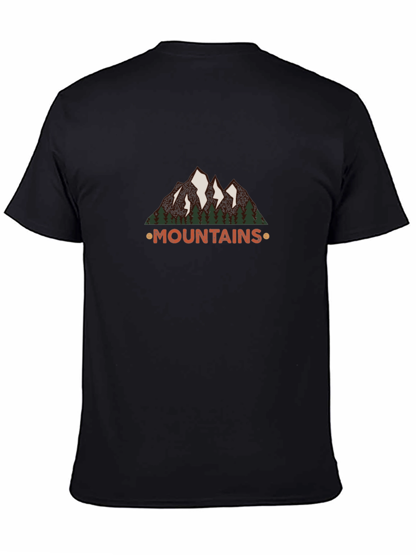 Mountains Graphic Tee - Black Short Sleeve Shirt