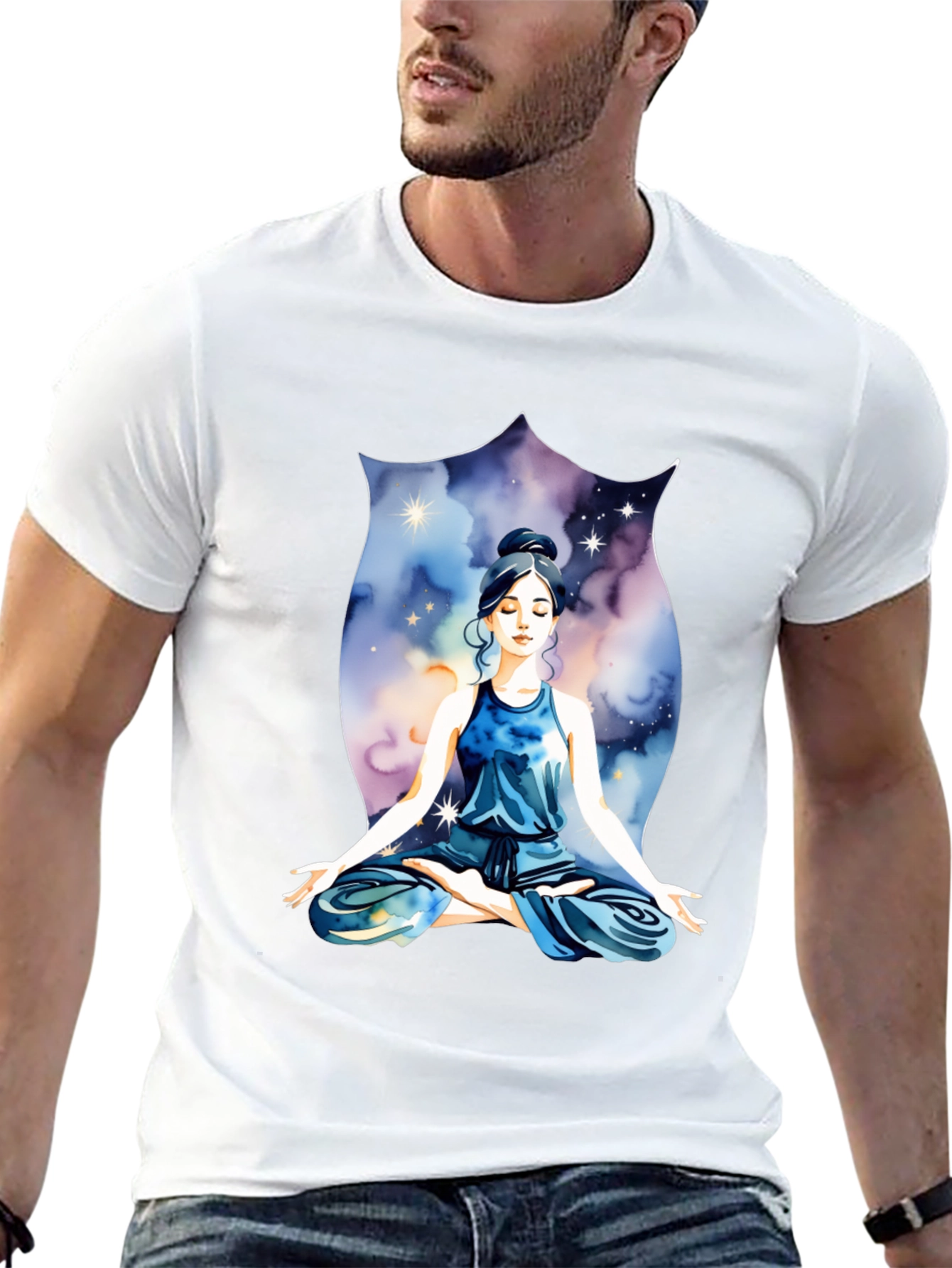 Zen Space Yoga Graphic T-Shirt