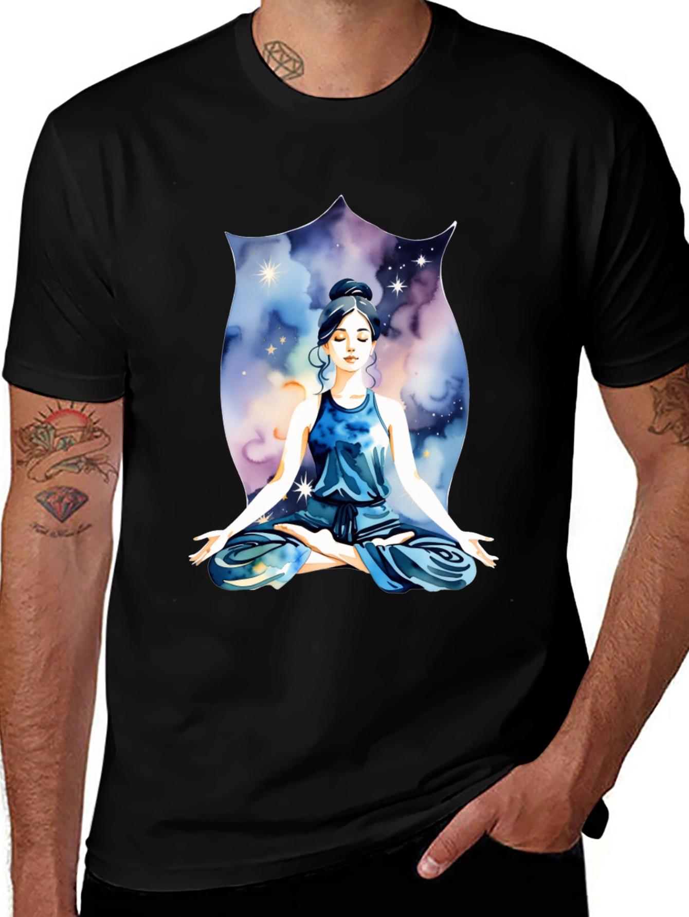 Zen Space Yoga Graphic T-Shirt