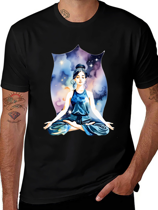 Zen Space Yoga Graphic T-Shirt
