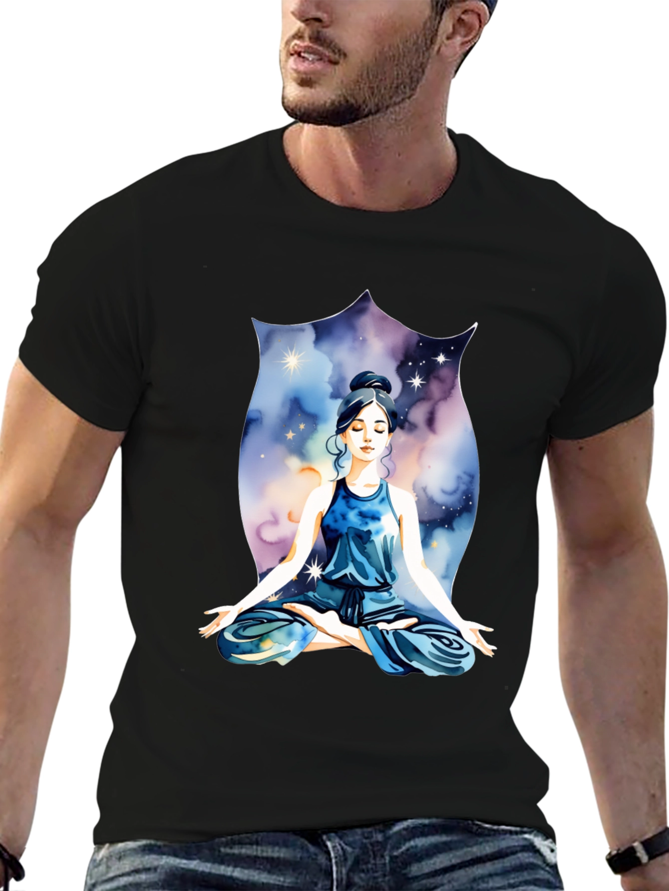 Zen Space Yoga Graphic T-Shirt