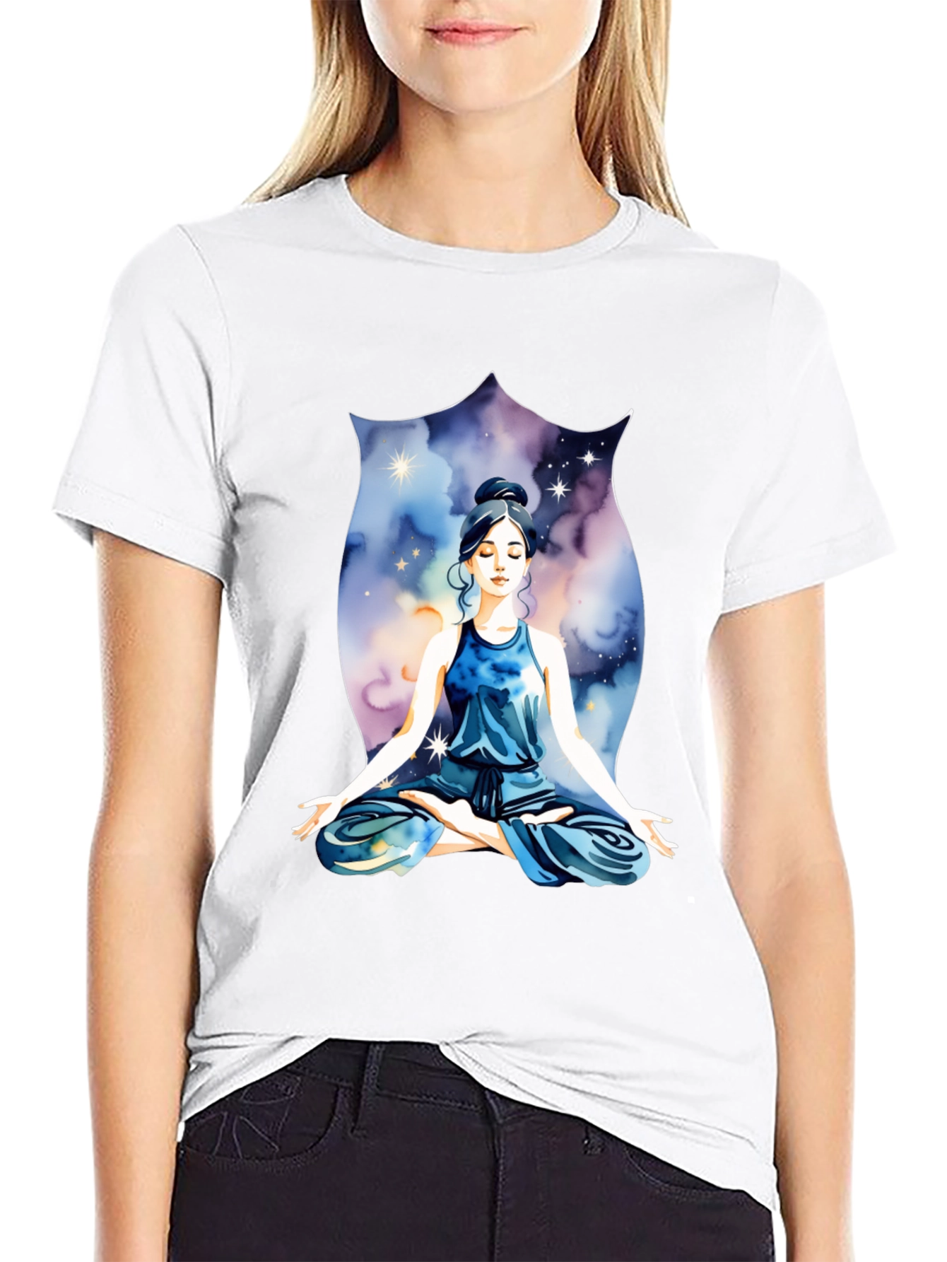 Zen Space Yoga Graphic T-Shirt