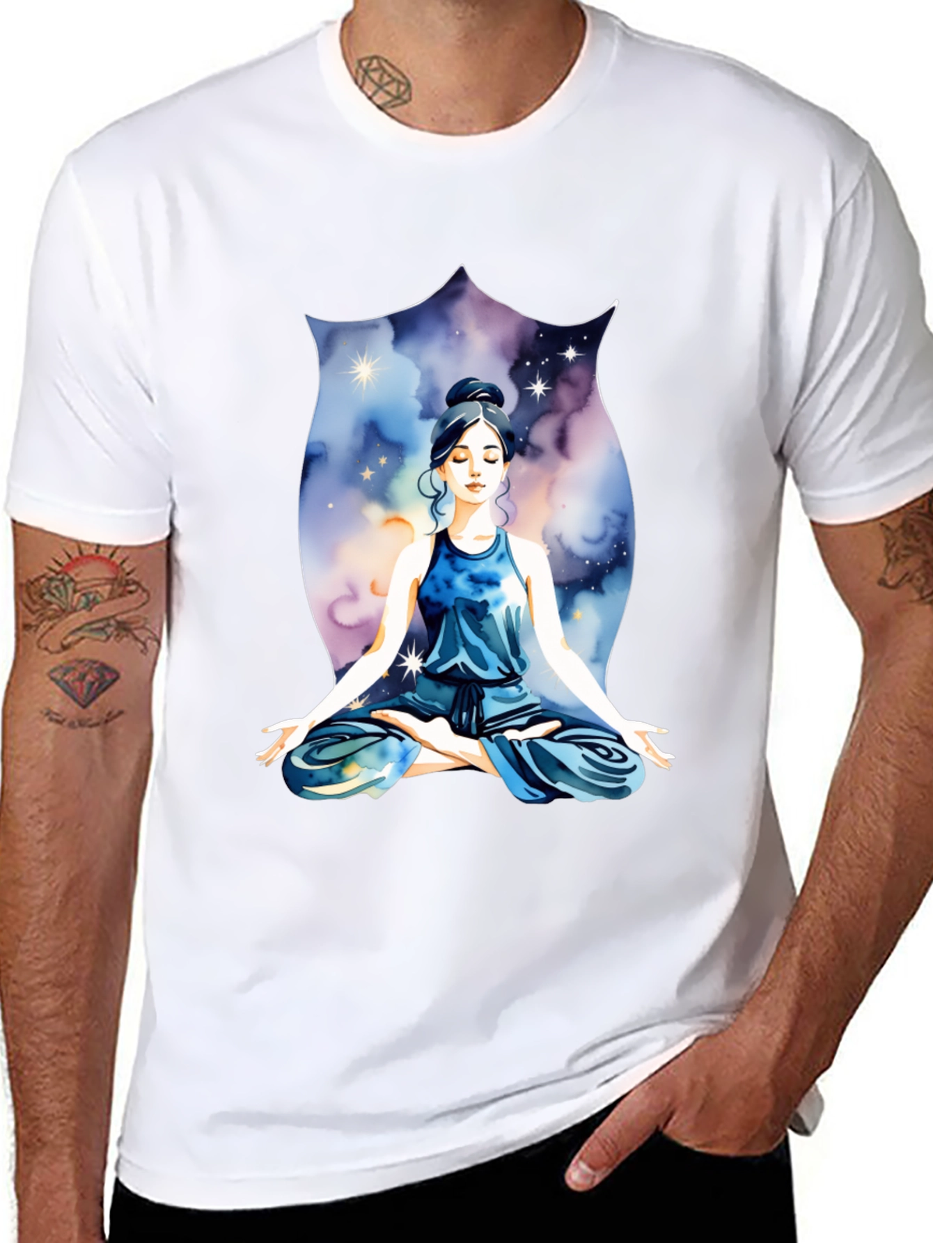 Zen Space Yoga Graphic T-Shirt