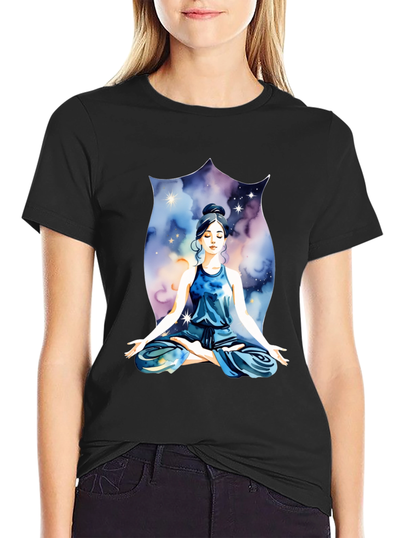 Zen Space Yoga Graphic T-Shirt