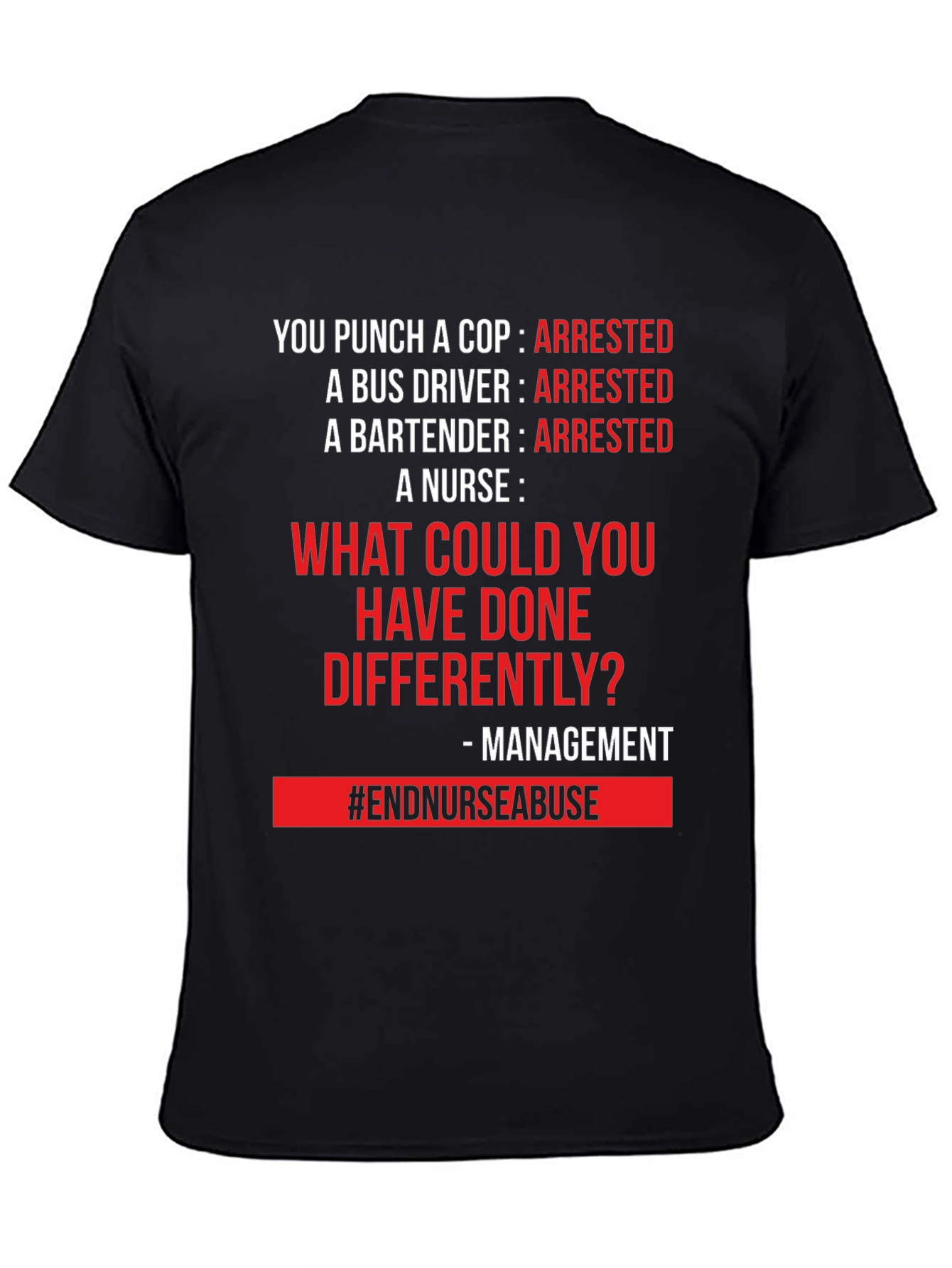 End Nurse Abuse T-Shirt - Management