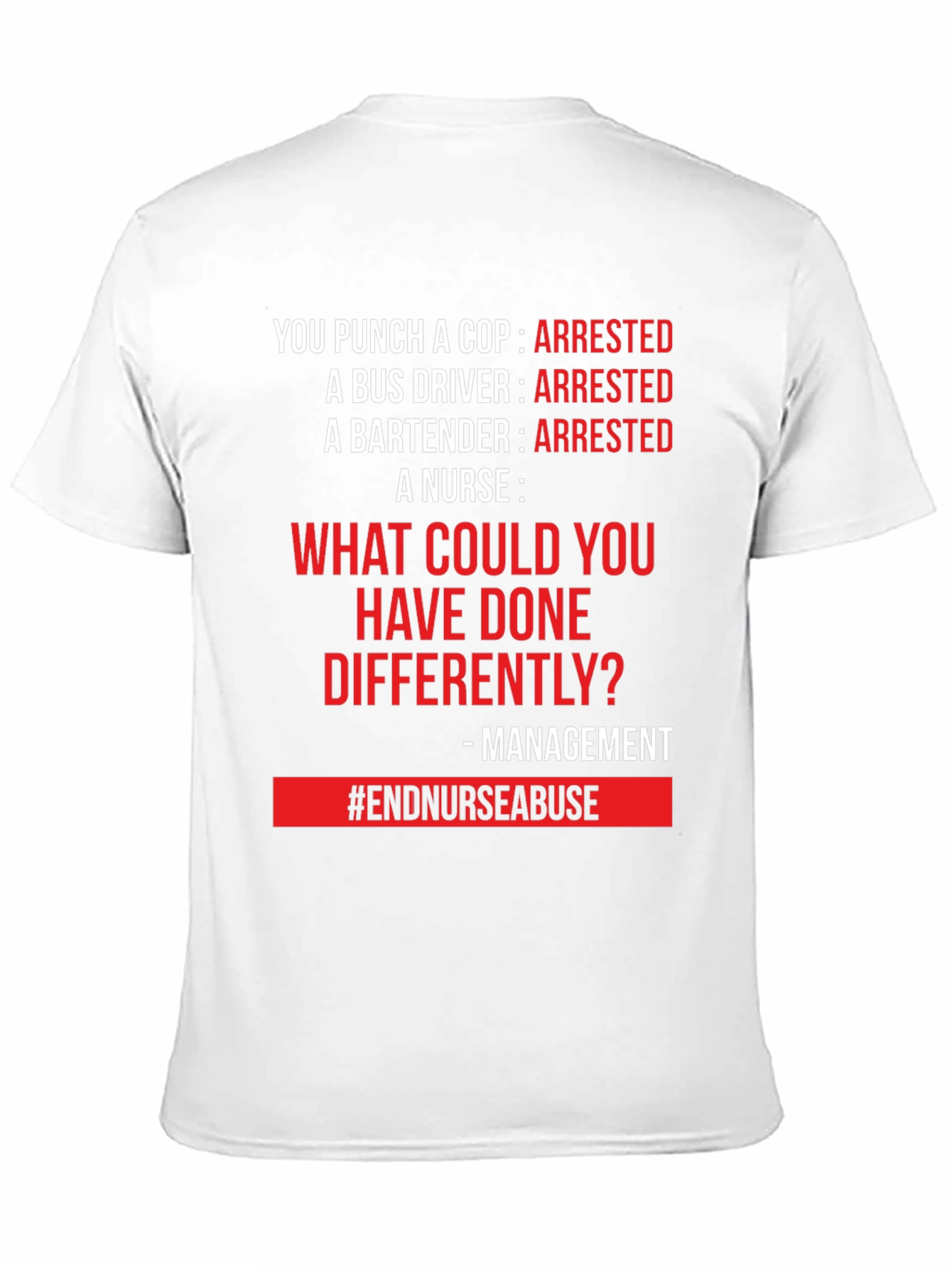 End Nurse Abuse T-Shirt - Management