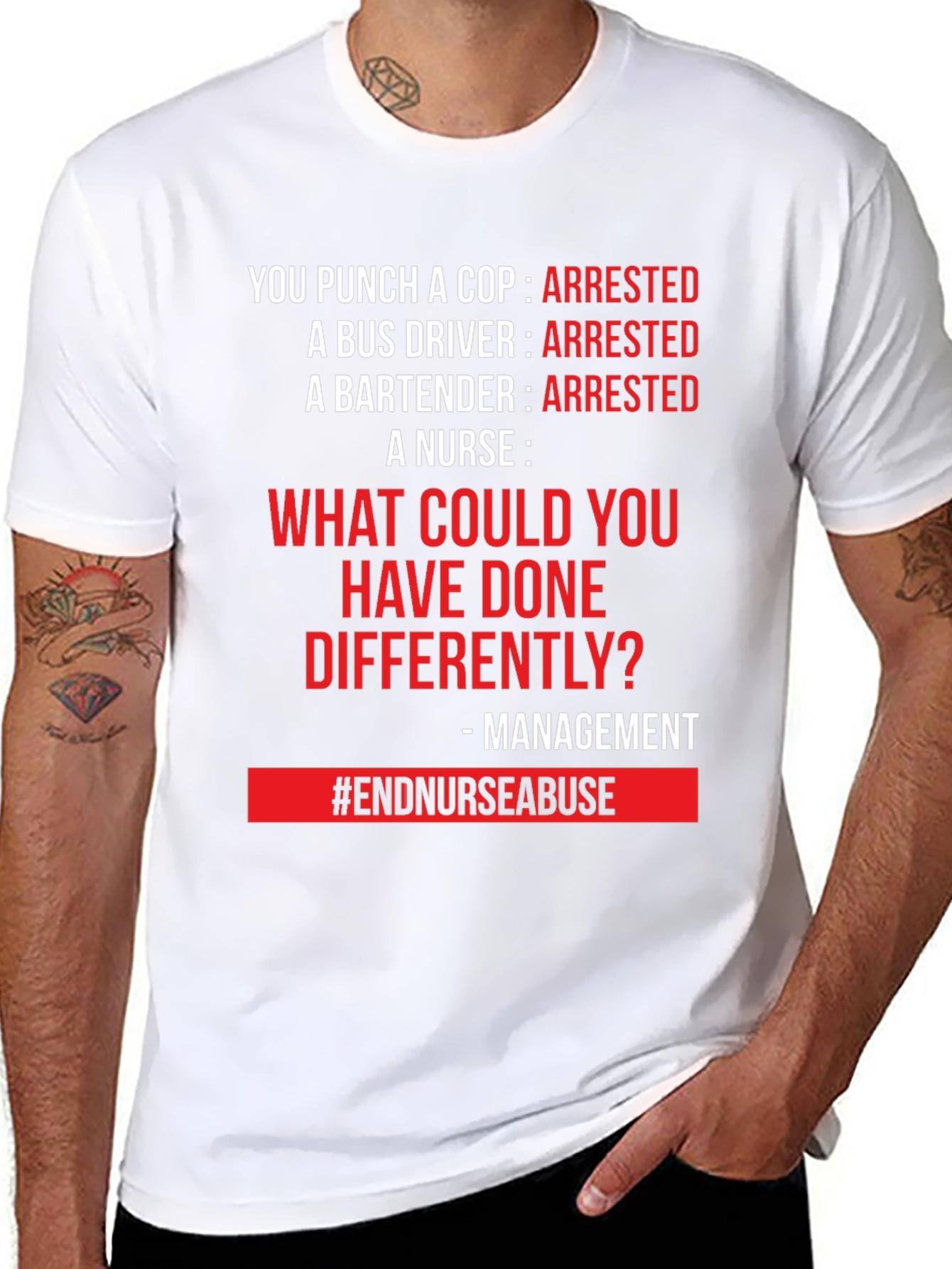 End Nurse Abuse T-Shirt - Management