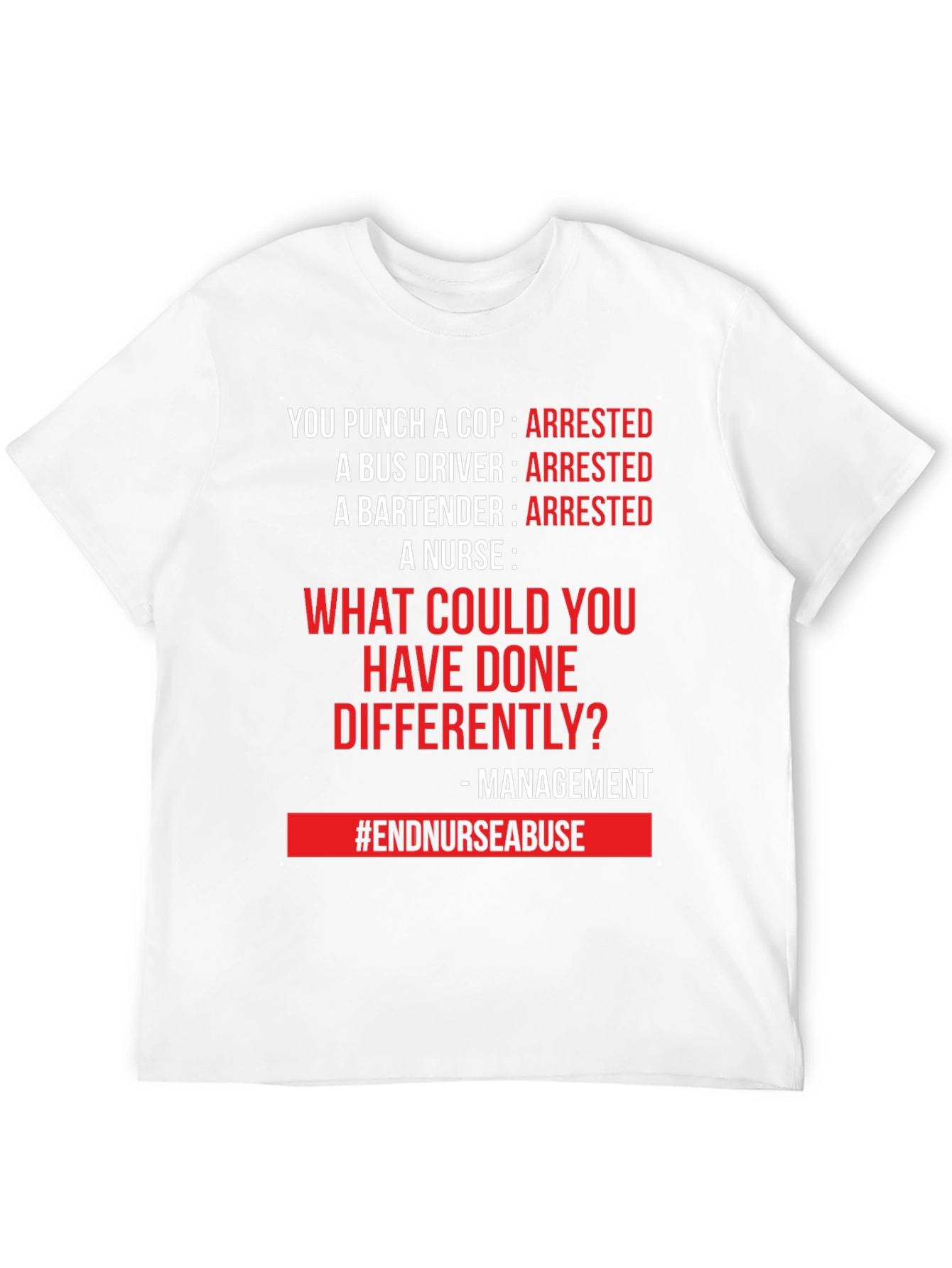 End Nurse Abuse T-Shirt - Management
