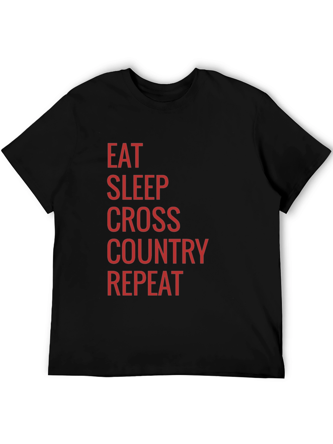 Eat Sleep Cross Country Repeat Black T-Shirt