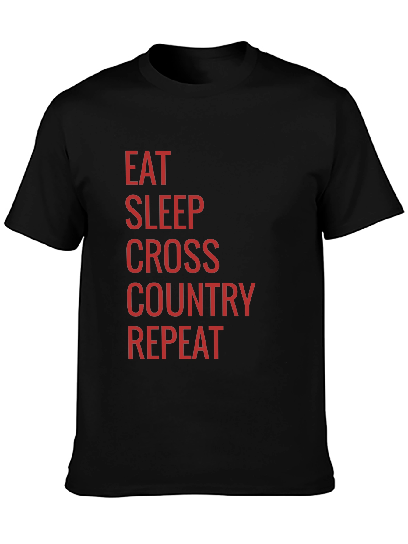 Eat Sleep Cross Country Repeat Black T-Shirt