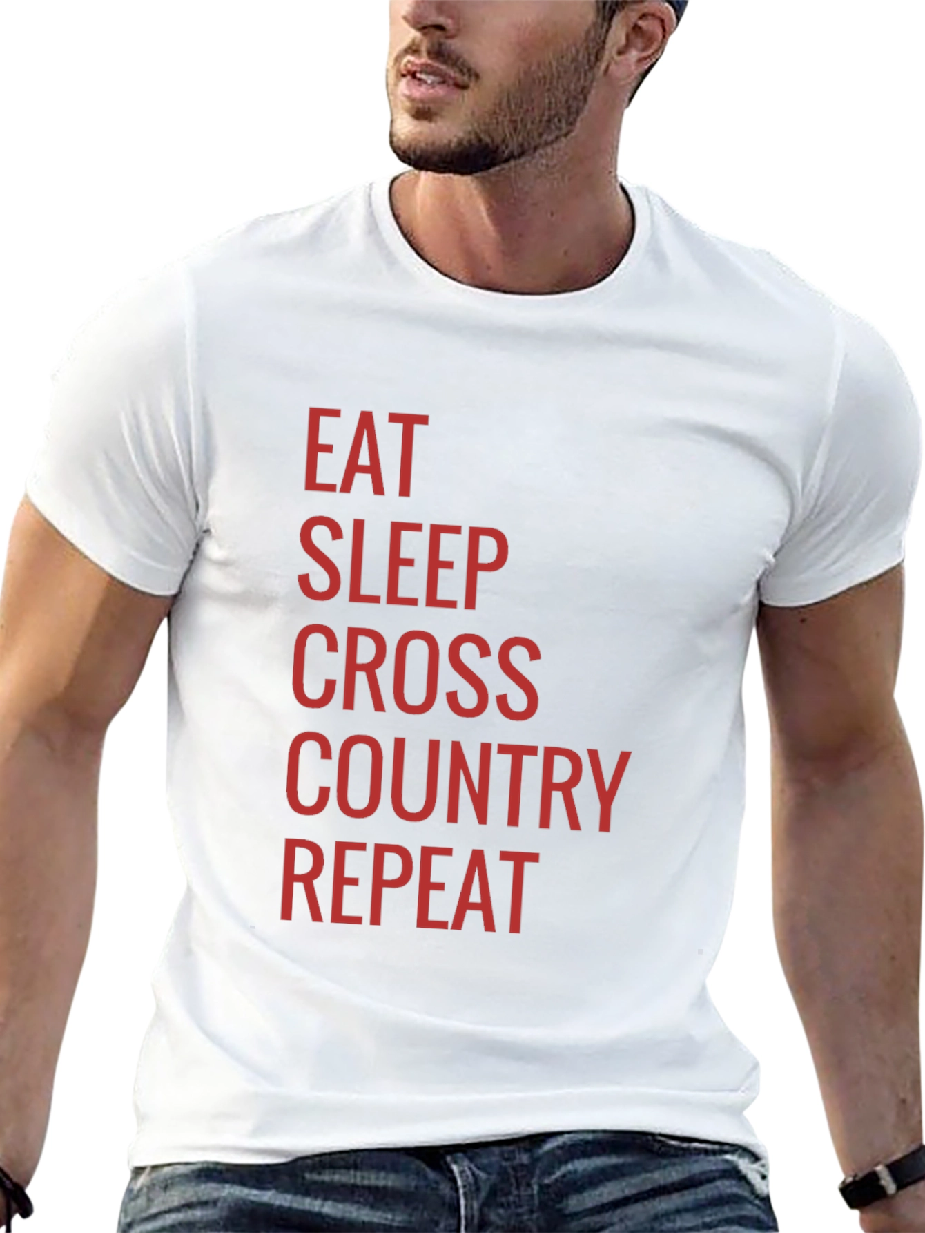 Eat Sleep Cross Country Repeat Black T-Shirt