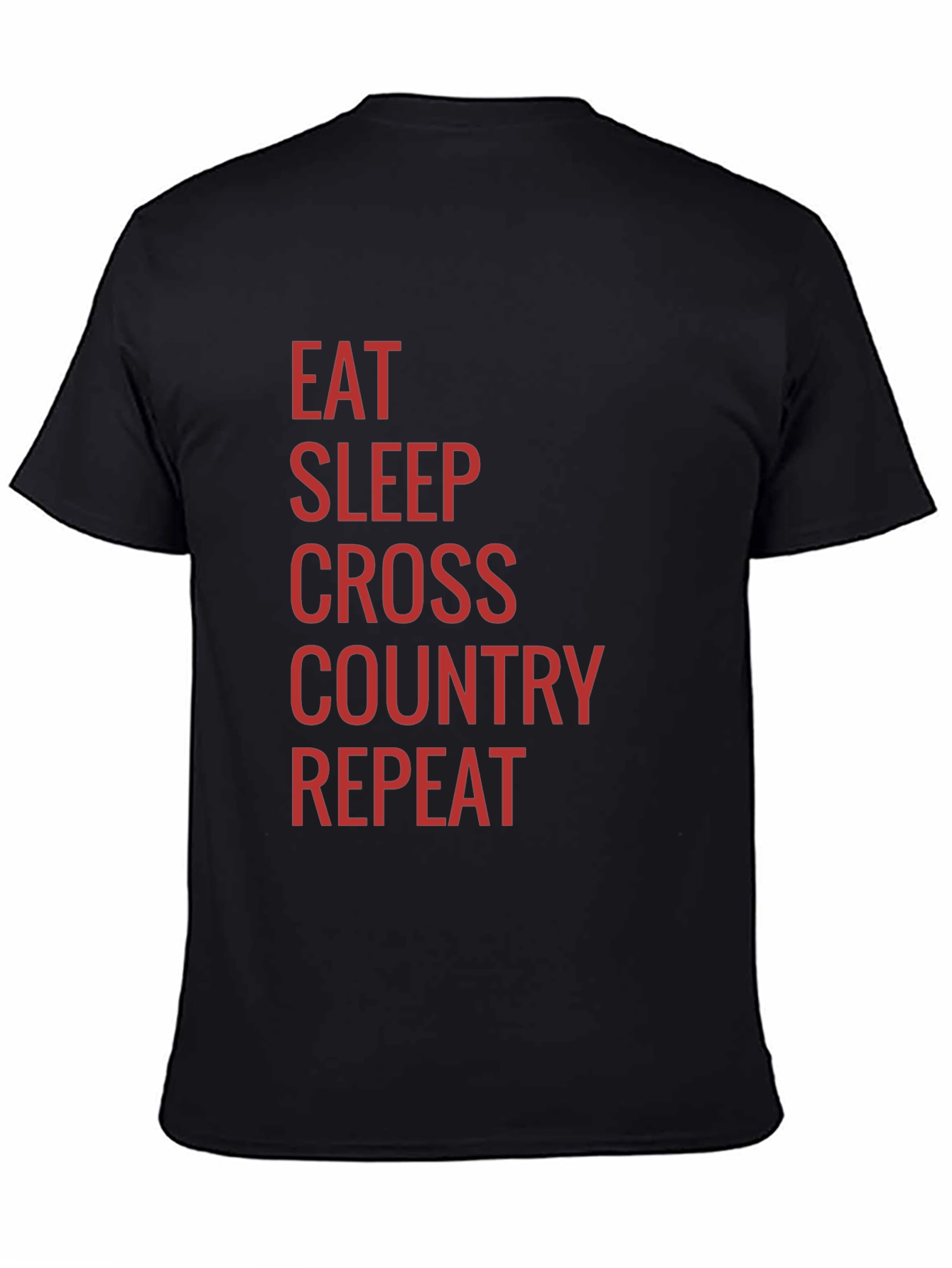 Eat Sleep Cross Country Repeat Black T-Shirt