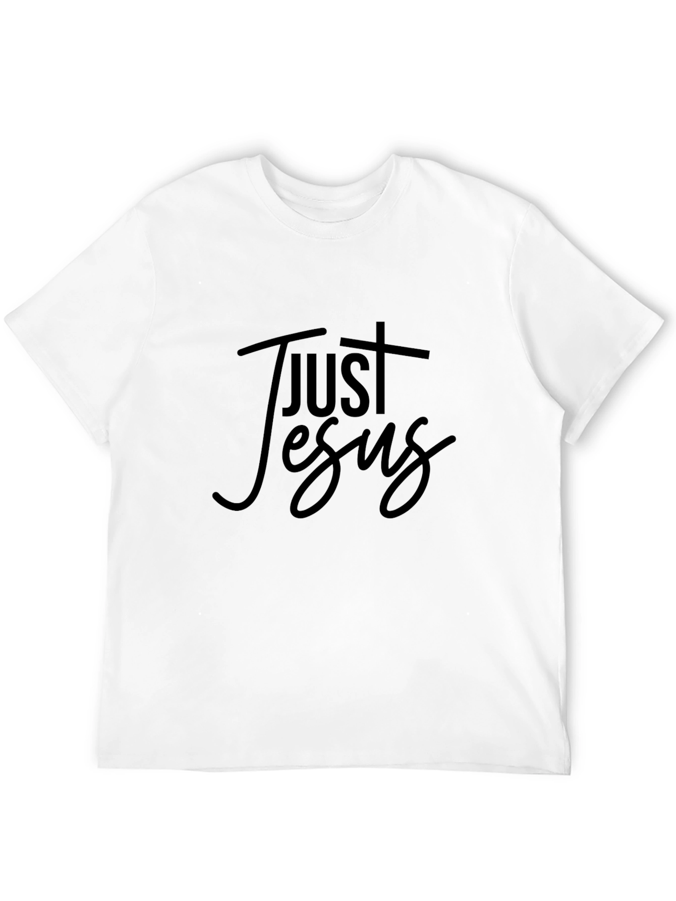 Just Jesus Black Graphic Tee