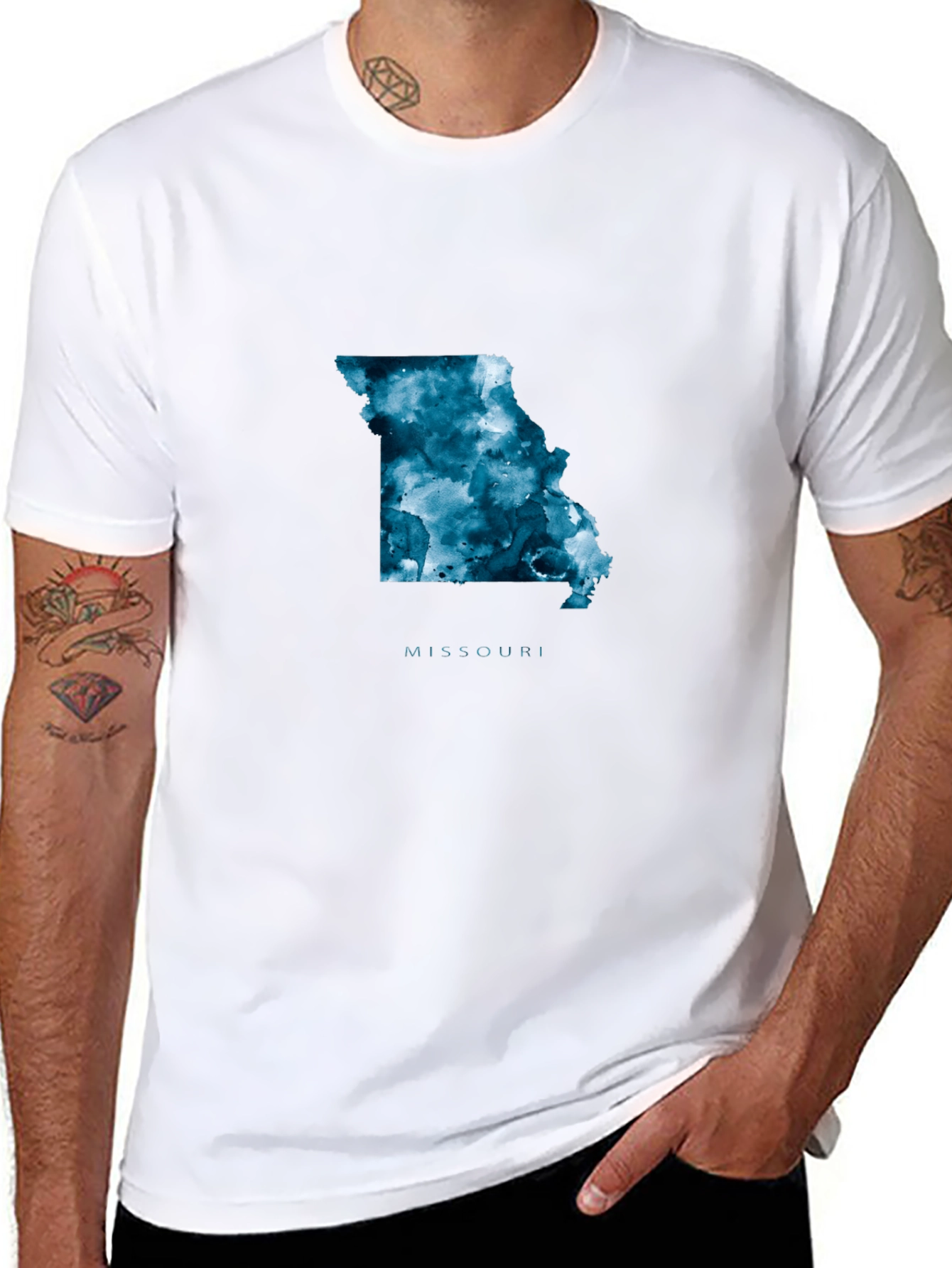 Missouri State T-Shirt - Abstract Map Tee
