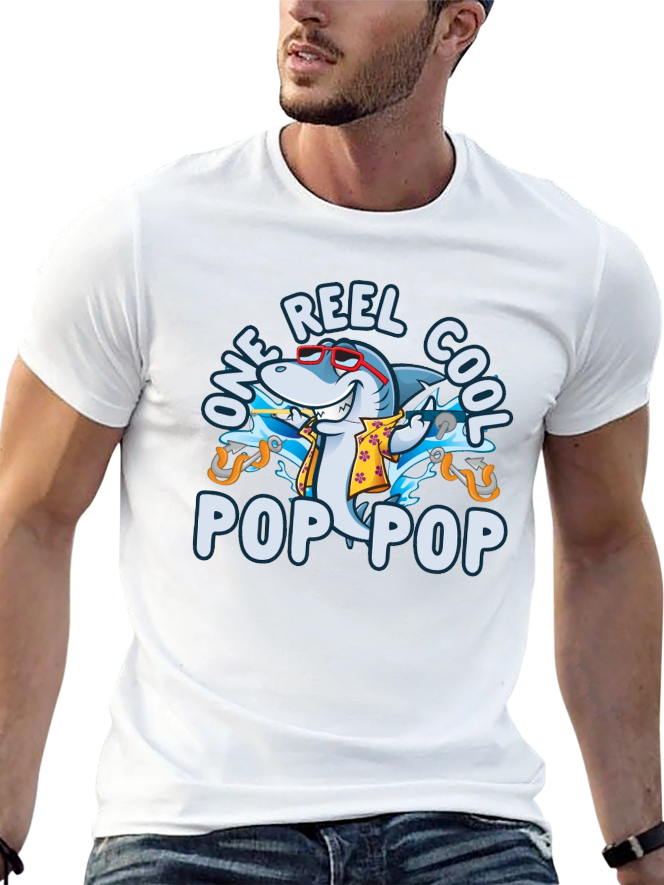 Cool Pop Pop Shark T-Shirt
