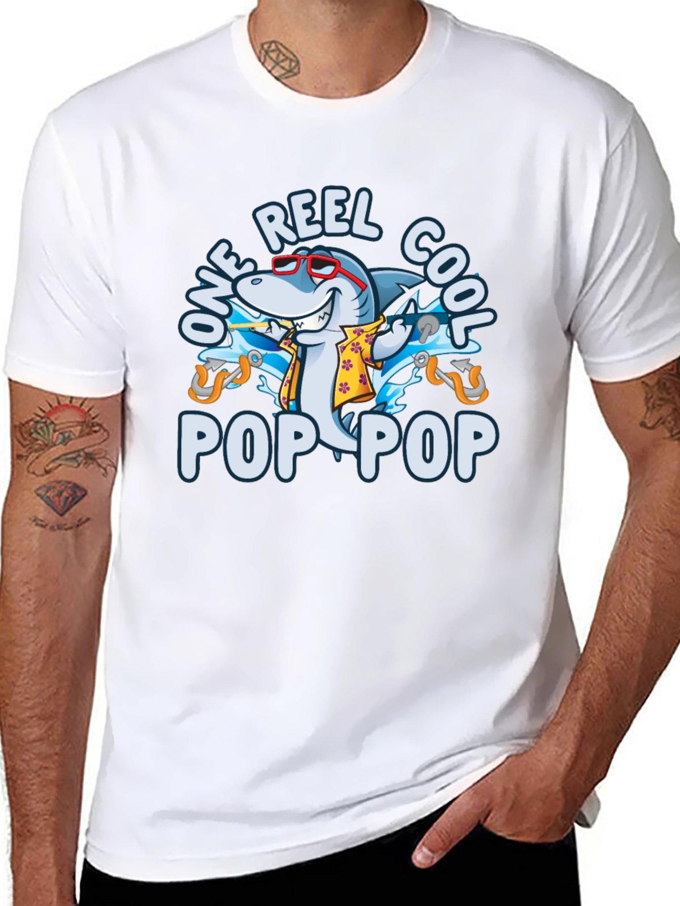 Cool Pop Pop Shark T-Shirt