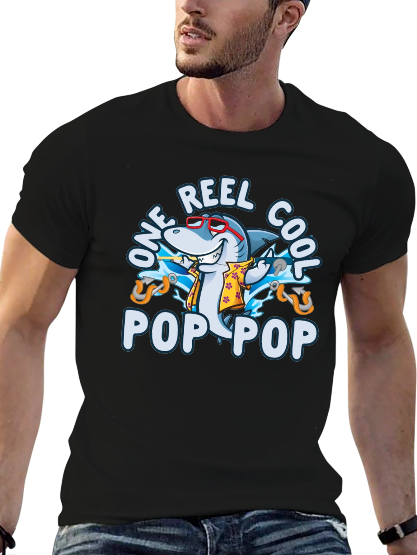Cool Pop Pop Shark T-Shirt